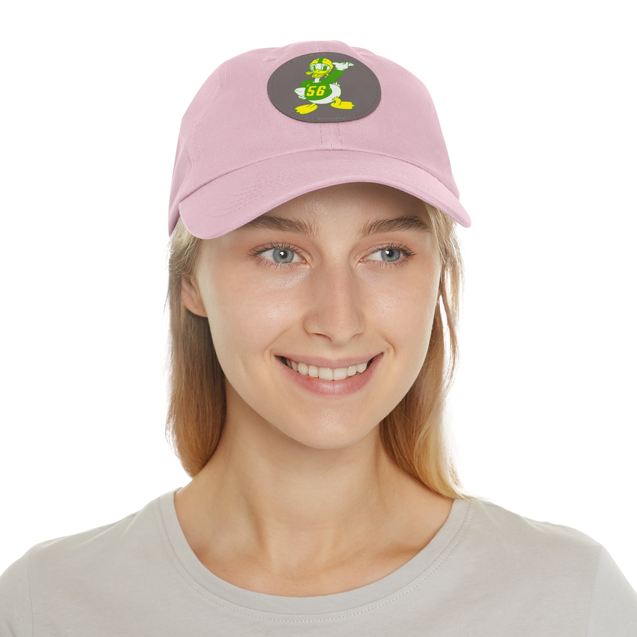 1956 Vintage Oregon Football - Dad Hat with Leather Patch (Round)