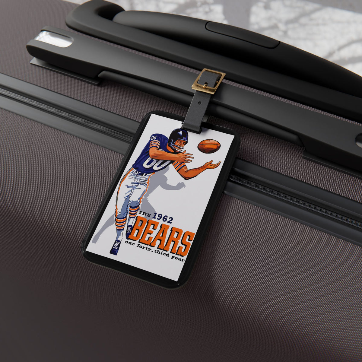 1962 Chicago Bears Vintage Football Yearbook Luggage Tag