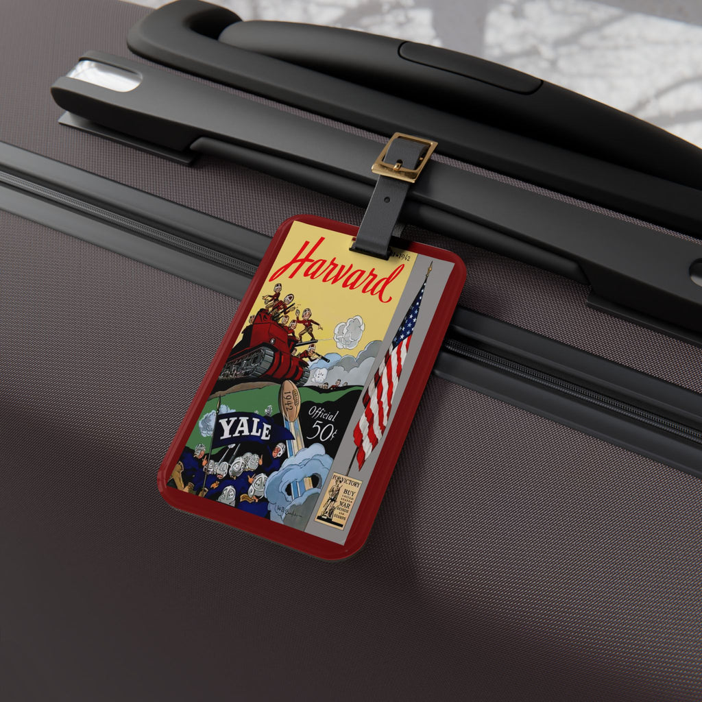1942 Vintage Harvard - Yale Football Luggage Tag — College Travel ID Program Cover Design