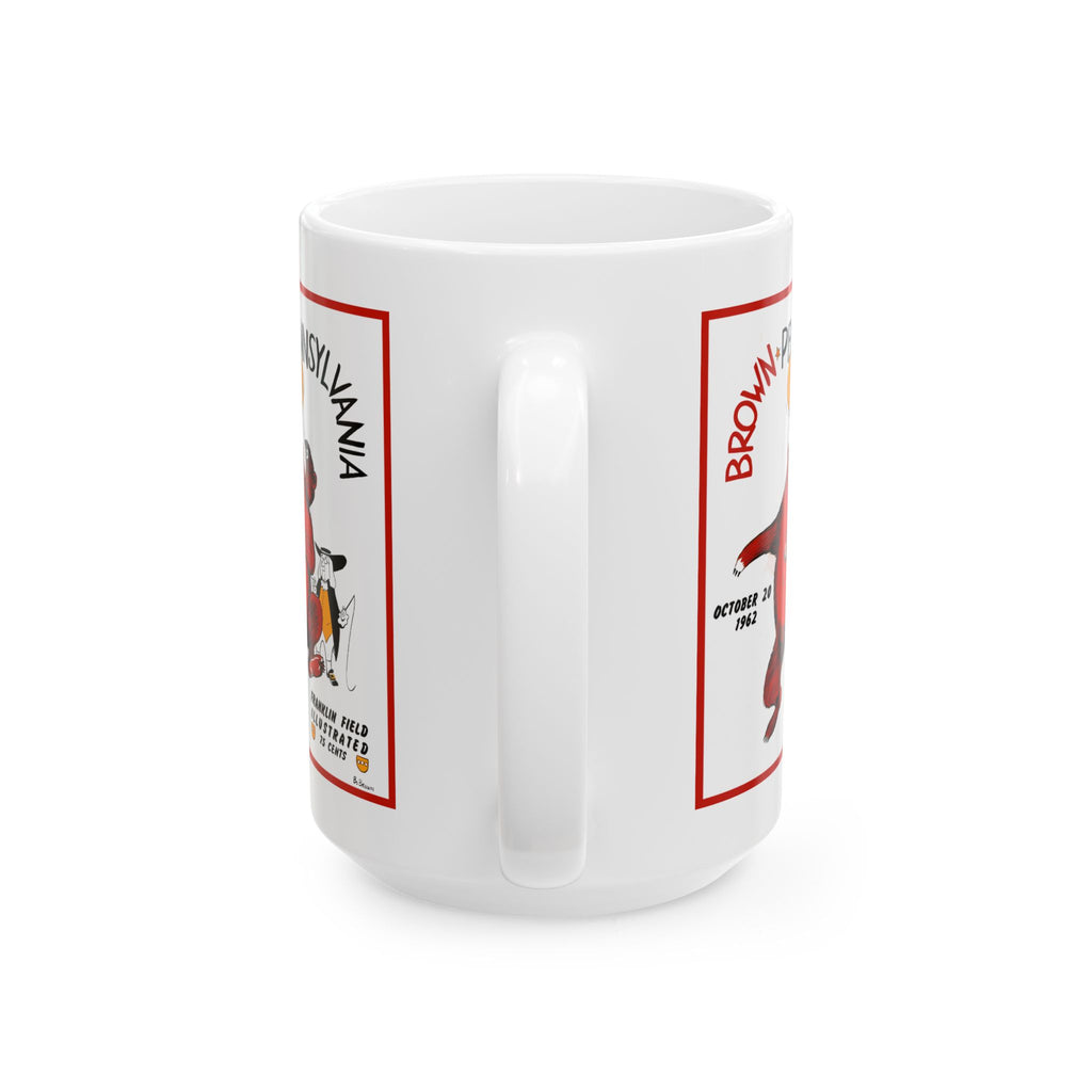 Ceramic Mug, 1962 Football Brown - Pennsylvania, Sports Fan Gift, Coffee Mug, Tea Cup, Hot Cocoa Mug, Unique Mug, Gift for Him, Gift for Her