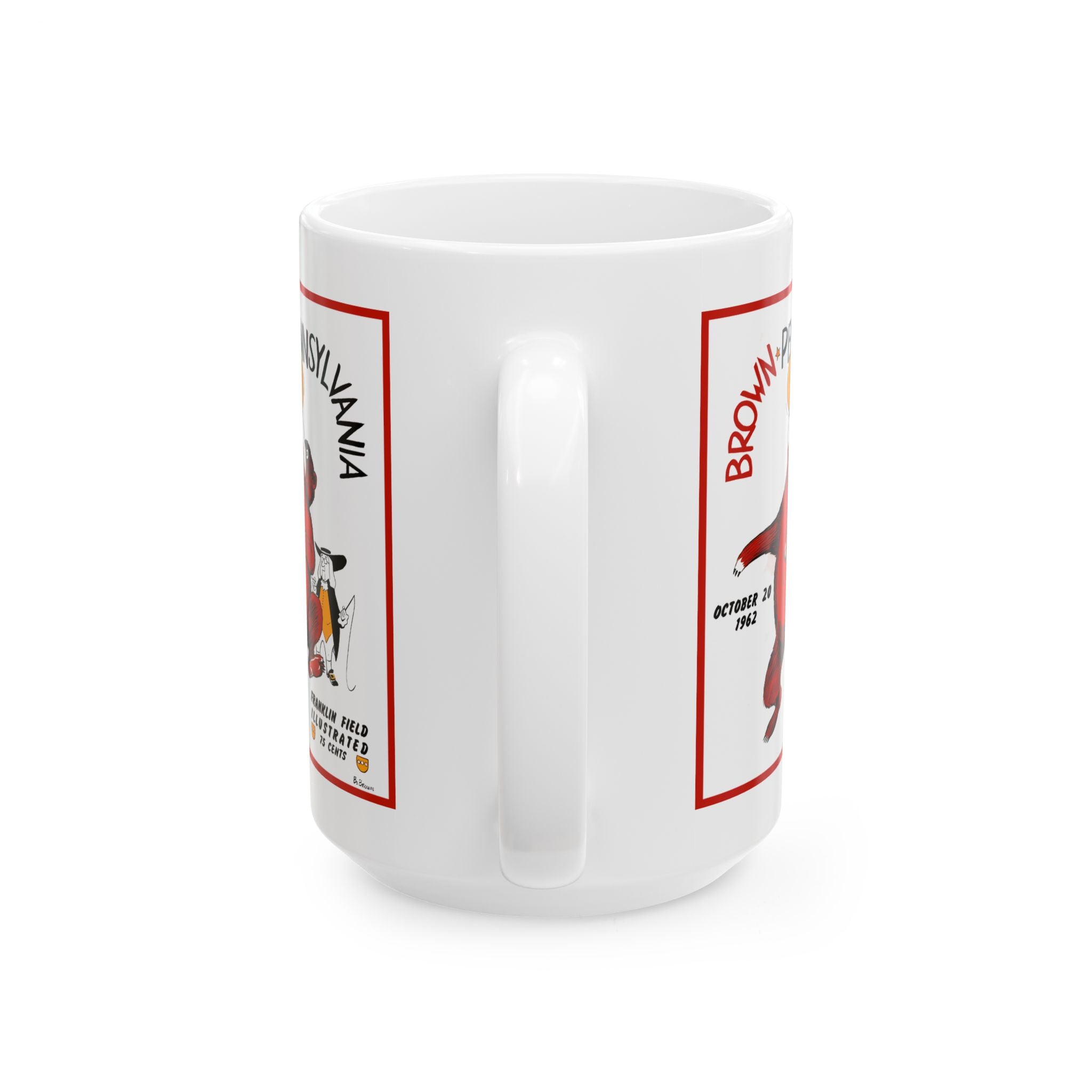 Ceramic Mug, 1962 Football Brown - Pennsylvania, Sports Fan Gift, Coffee Mug, Tea Cup, Hot Cocoa Mug, Unique Mug, Gift for Him, Gift for Her