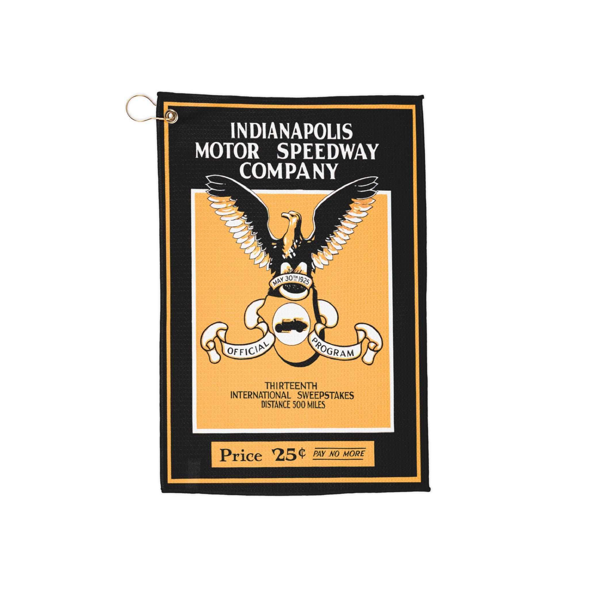 1925 Indianapolis Racing Golf Towel | Vintage Race Car Design