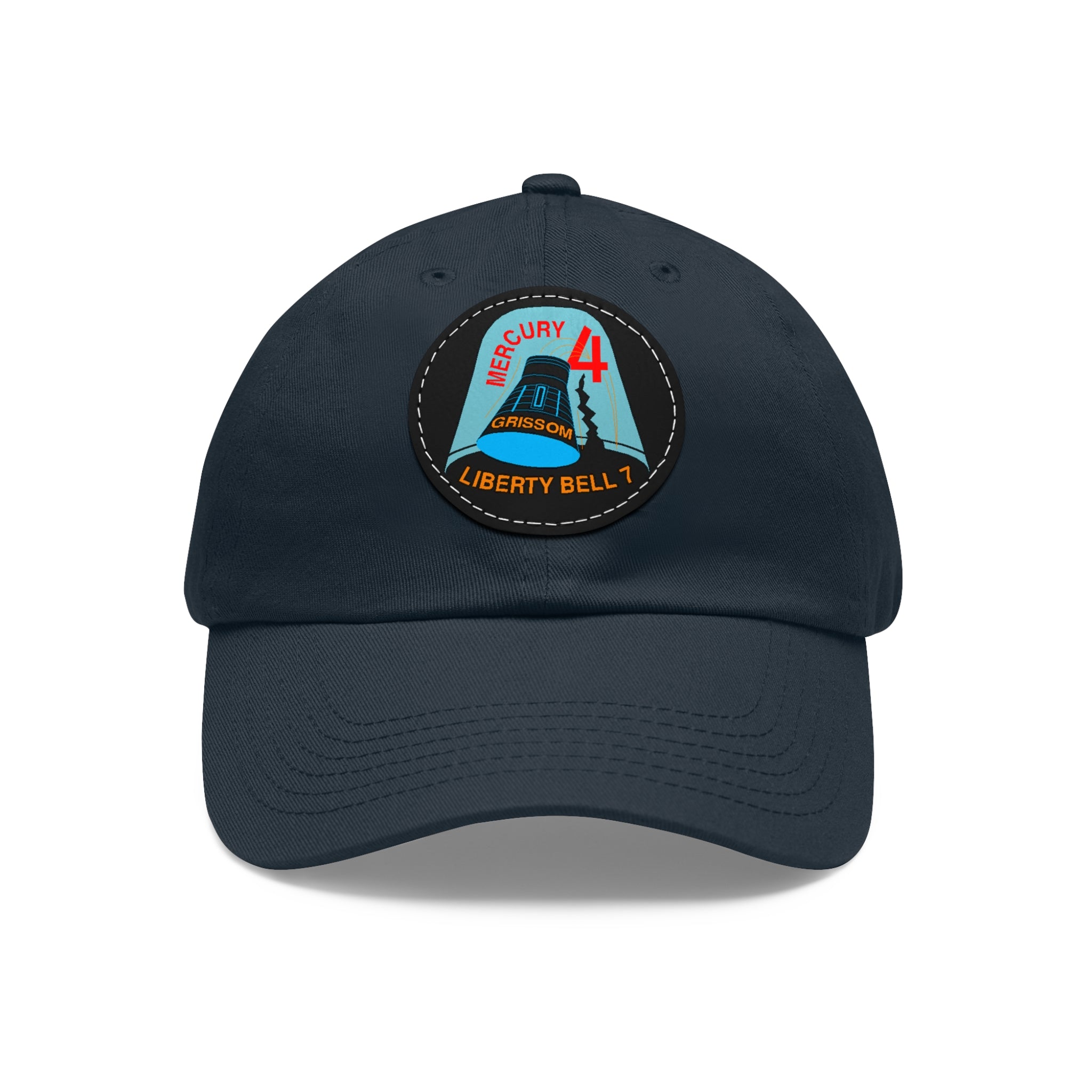 NASA Mercury 4 - Flight Patch - Dad Hat with Leather Patch (Round)