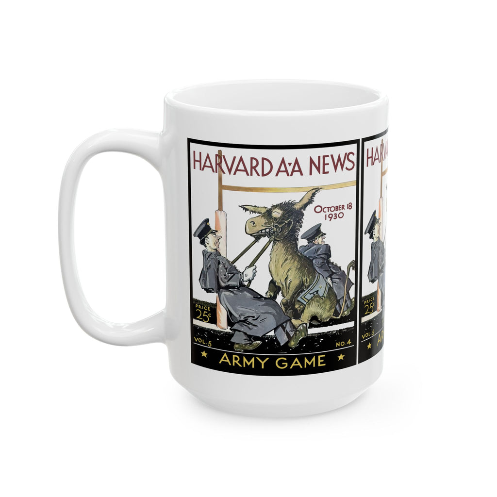 Vintage Army-Harvard Football Program Cover Ceramic Mug, 1930 Sports Fan Gift, Coffee Cup, Retro Football Memorabilia, Father's Day Present,