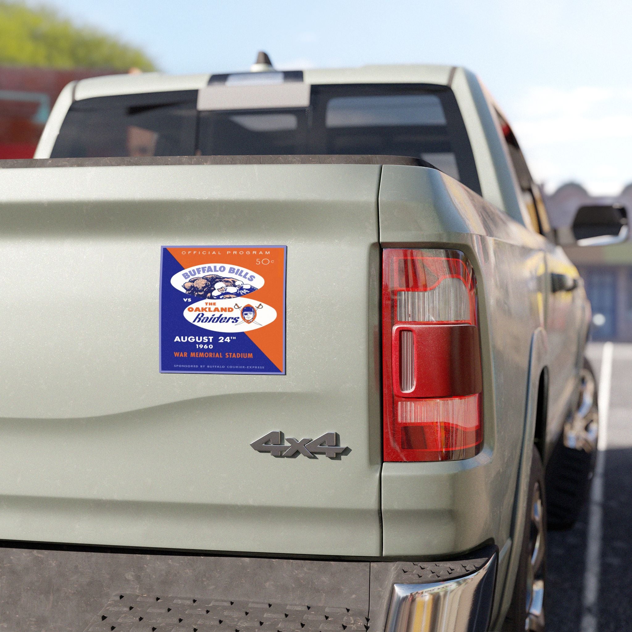 Car Magnet Vintage 1960 Football Buffalo Bills-Oakland Raiders  Sports Fan Memorabilia, Retro Football Decor, Game Day Tailgate Accessories