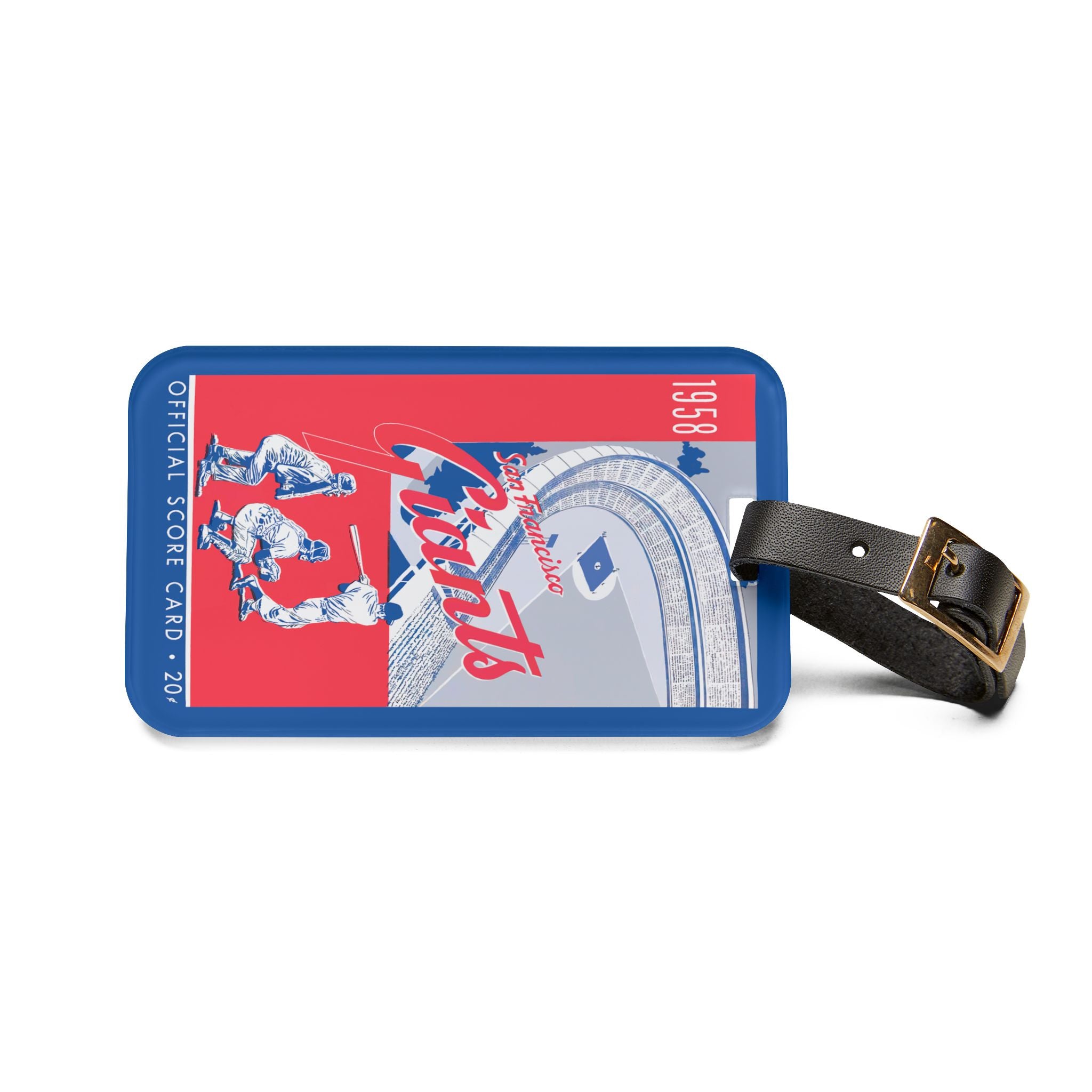 1958 San Francisco Baseball Luggage Tag | Vintage Baseball Travel ID