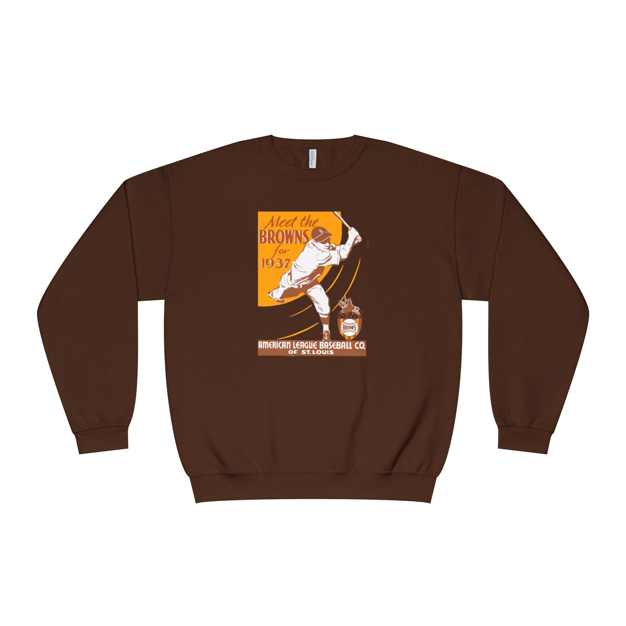 1937 Vintage St. Louis Browns Baseball Media Guide Cover - Unisex NuBlend® Crewneck Sweatshirt