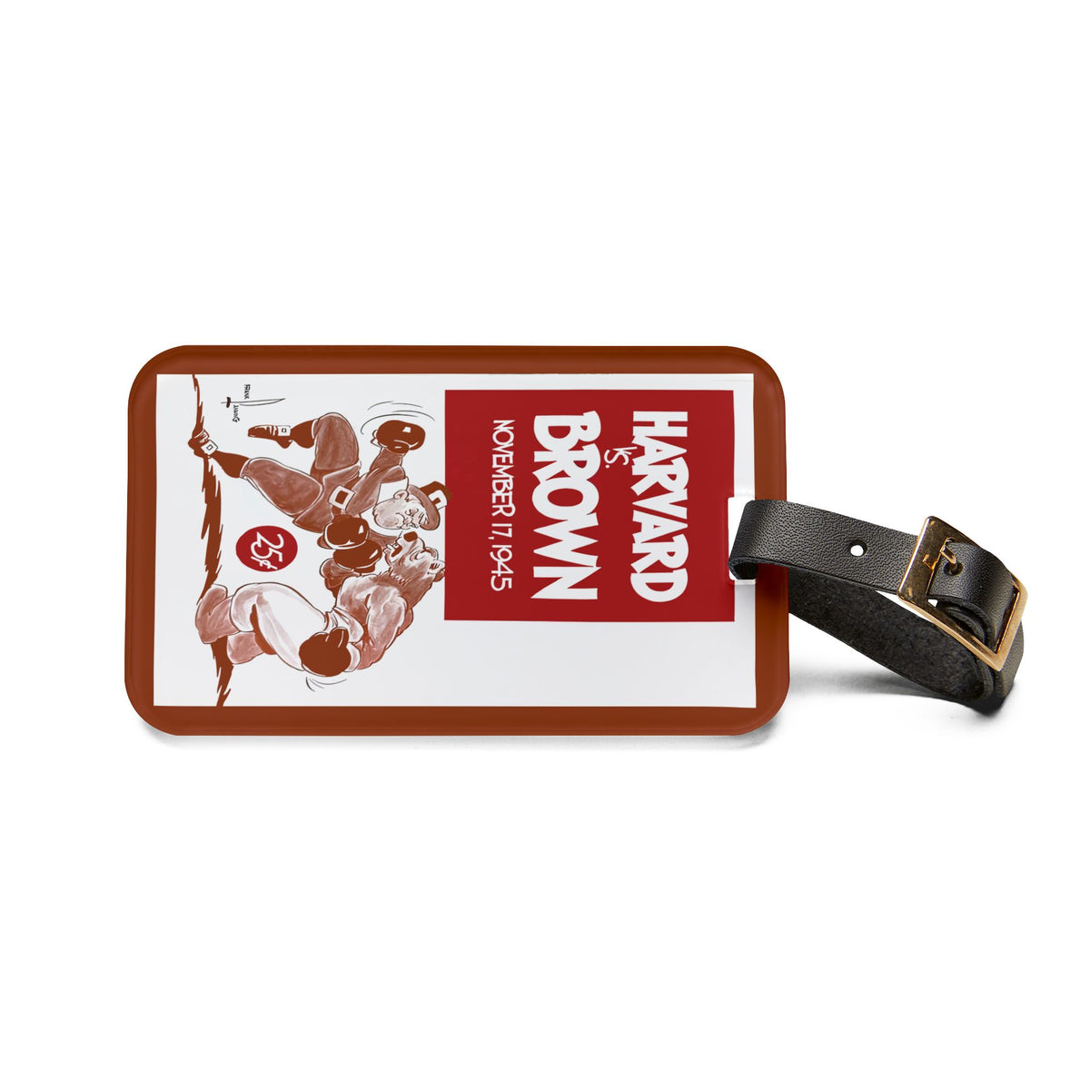 1945 Vintage Harvard vs Brown Football Luggage Tag