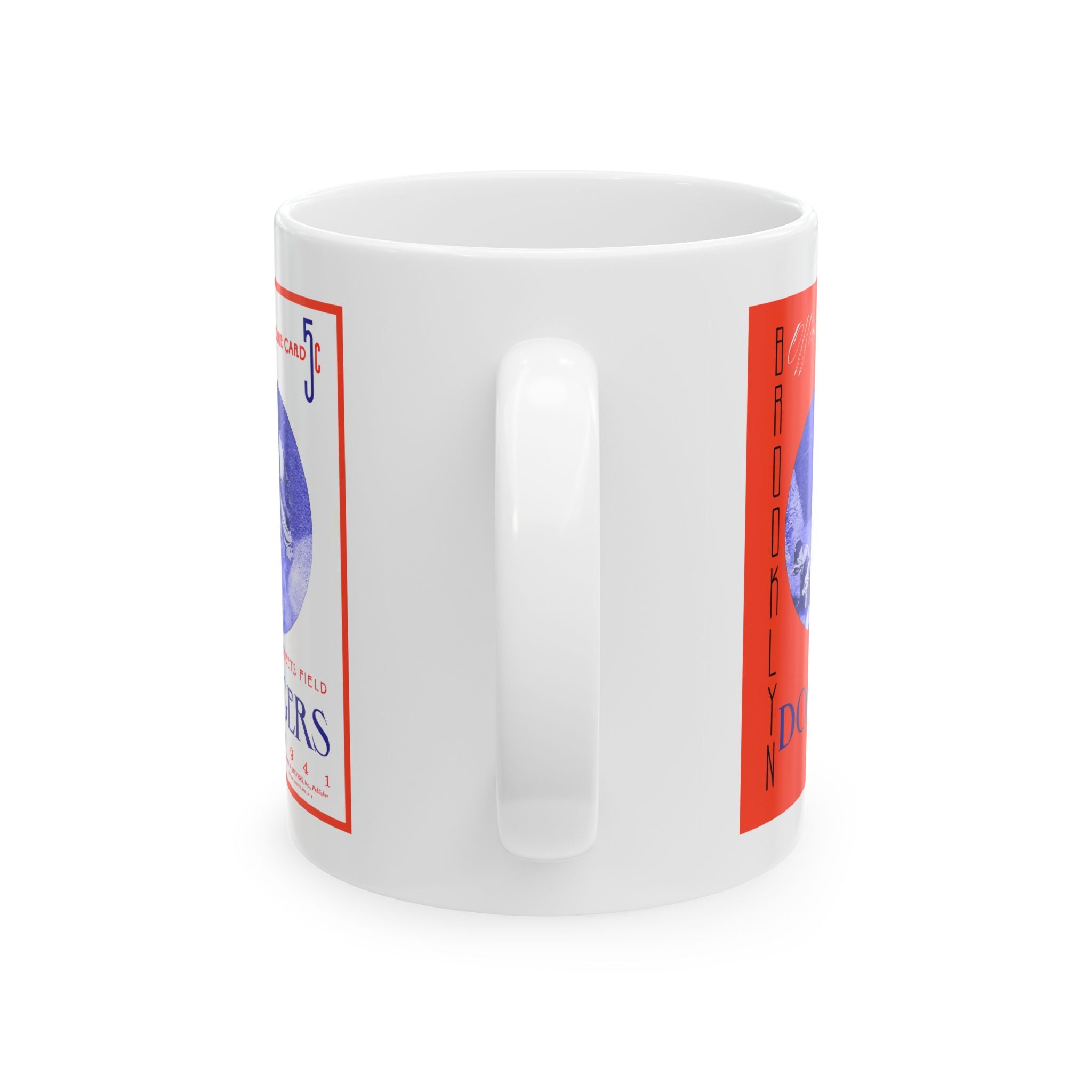 Baseball Mug, Vintage Sports Cup, Ebbets Field Fan Gift, 1941 Brooklyn Dodgers, Ceramic Coffee Mug, 11oz 15oz Tea Cup