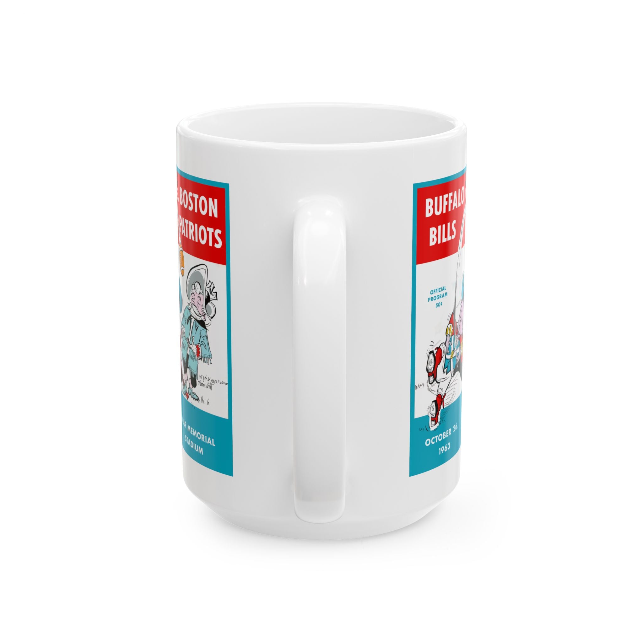 1963 Football Buffalo Boston Ceramic Mug | Vintage Sports Mug, 11oz and 15oz