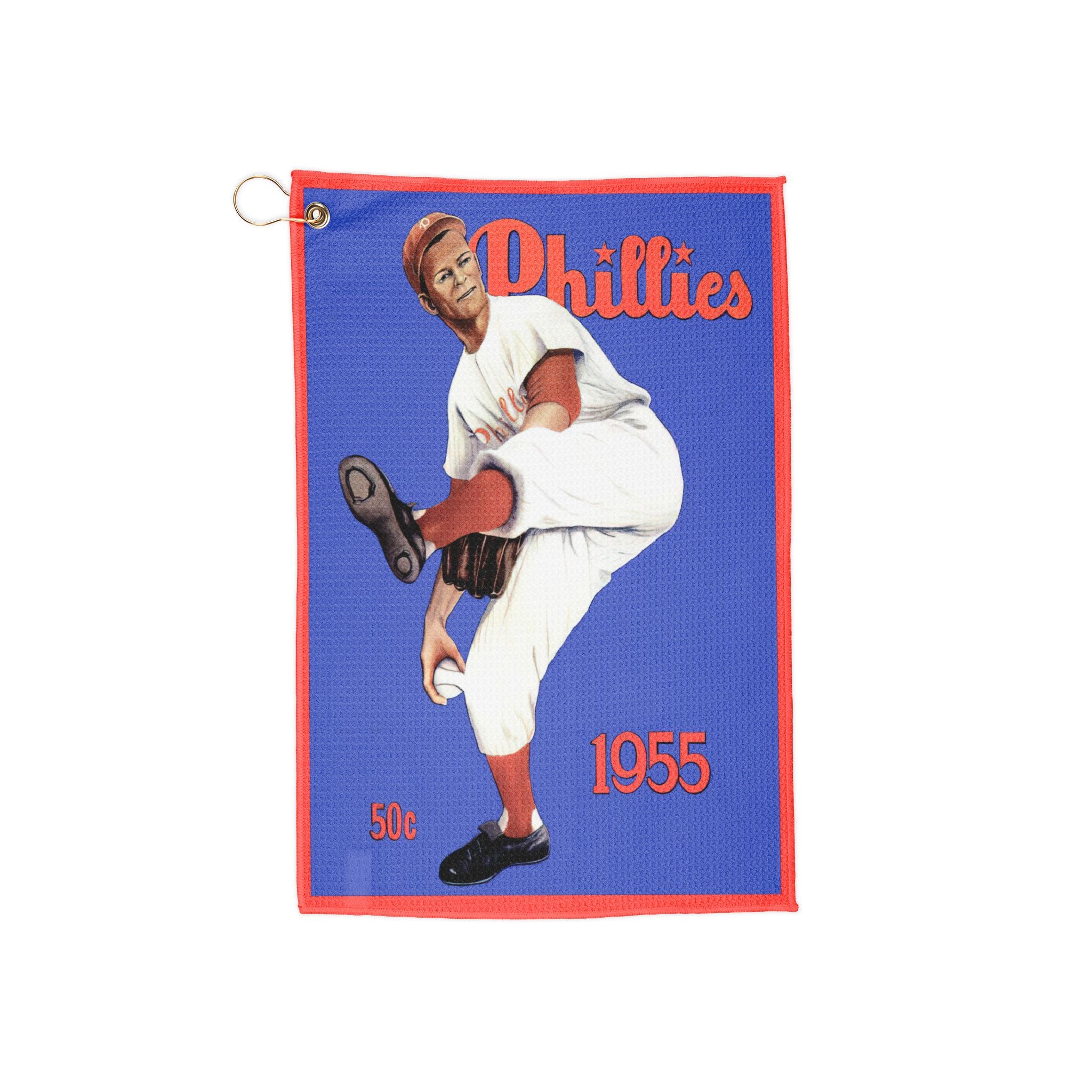Golf Towels, Vintage 1955 Baseball Philadelphia Phillies Design, Sports Towel, Golf Gift, Golf Accessories, Golf Decor, Golf Towel Set