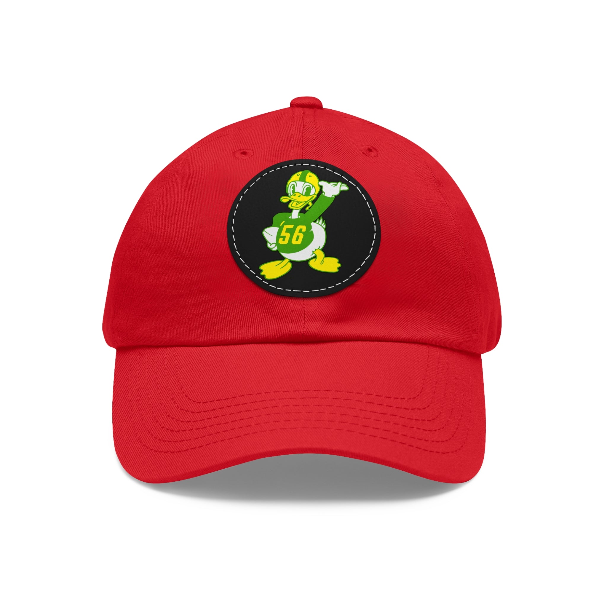 1956 Vintage Oregon Football - Dad Hat with Leather Patch (Round)