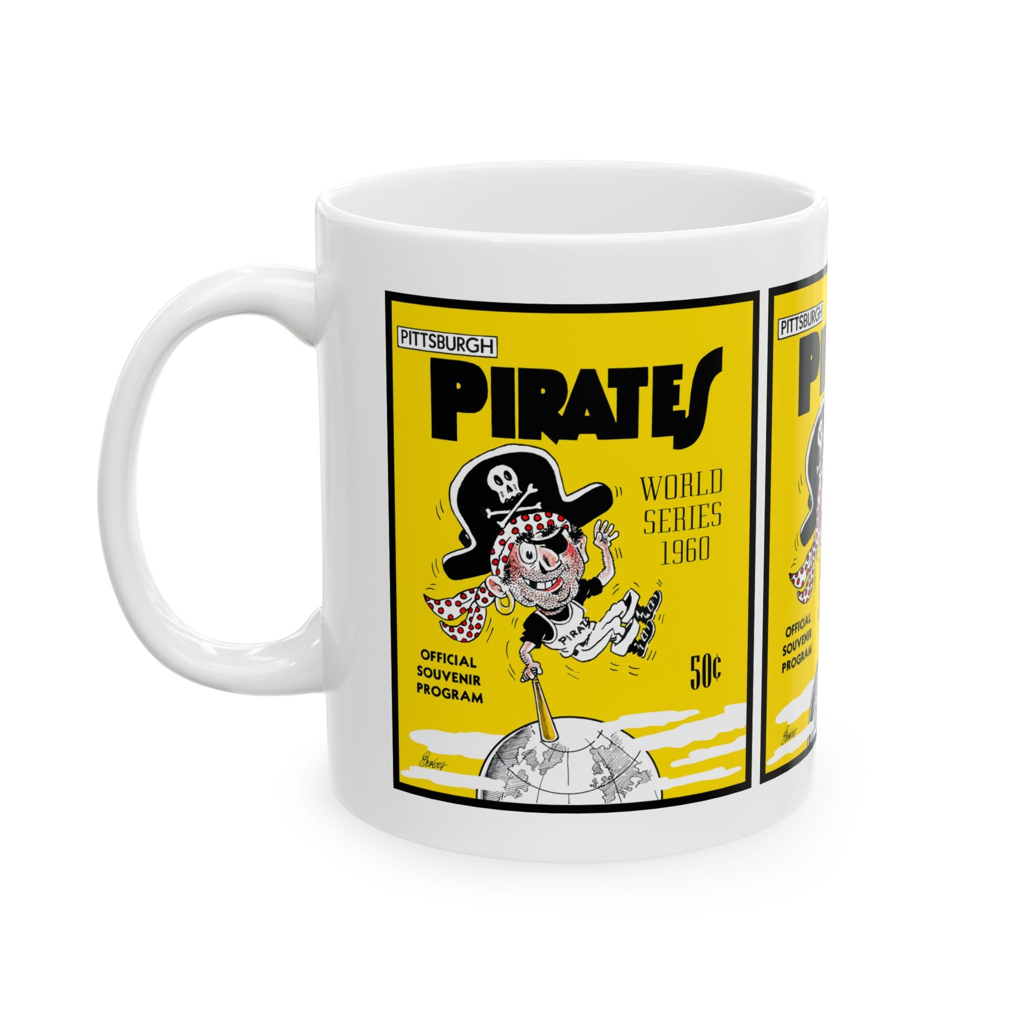 Baseball World Series Pittsburgh Pirates Ceramic Mug, Sports Fan Gift, Baseball Lover Mug, Gift for Sports Enthusiast, Vintage Baseball Mug