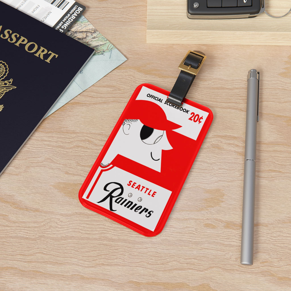 1956 Seattle Rainiers Baseball Luggage Tag | Vintage Baseball
