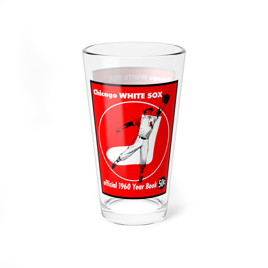 Chicago White Sox Retro Baseball Mixing Glass — 16 oz Vintage 1960 Yearbook Design