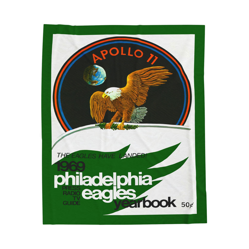 Velveteen Plush Blanket, Eagles Football Philadelphia Throw, Super Soft Bedspread, Sports Fan Gift, Home Decor Accent