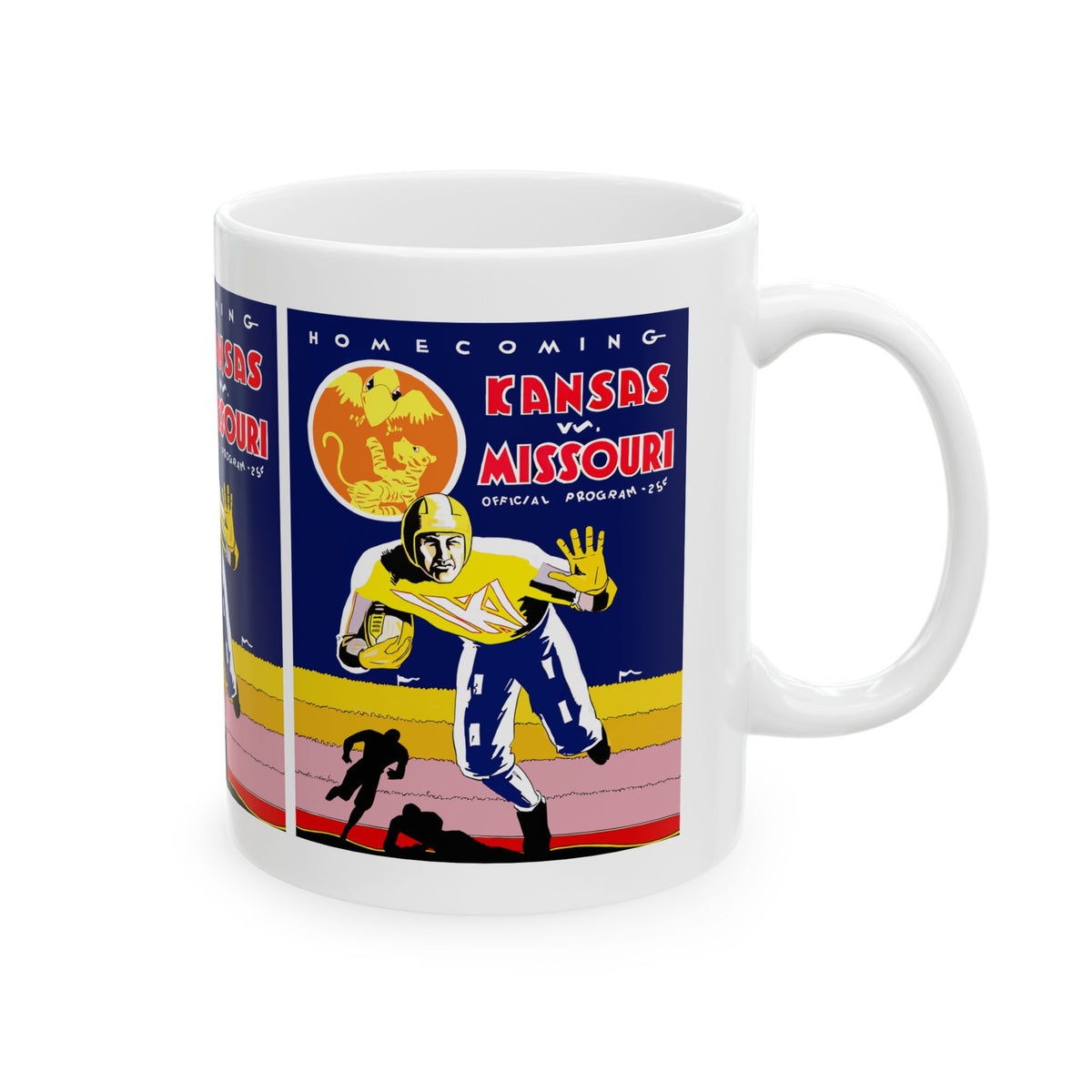 1931 Kansas vs Missouri Vintage Football Ceramic Mug (11oz, 15oz)