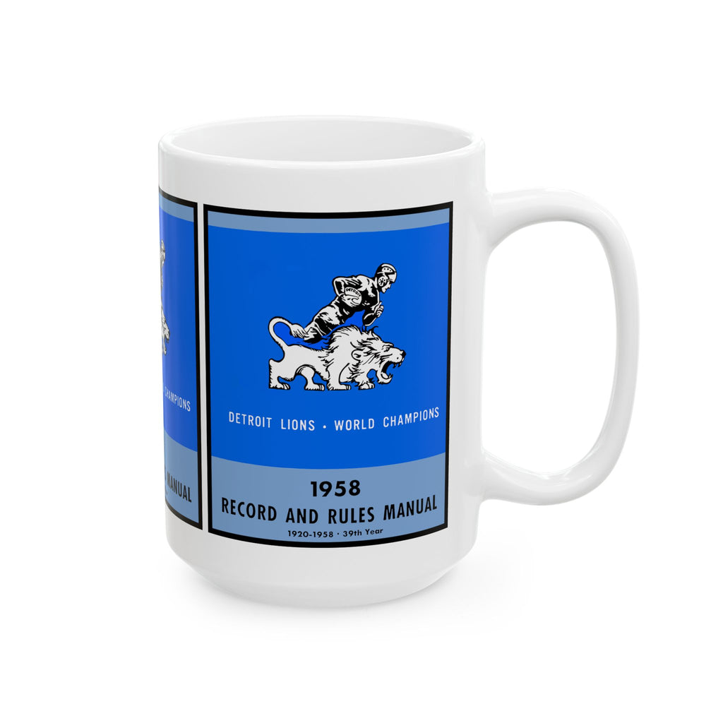 Ceramic Mug, 1958 Detroit Lions Football Champions, Gift for Sports Fan, Coffee Cup, Drinkware, Football Memorabilia, 11oz Mug, 15oz Mug