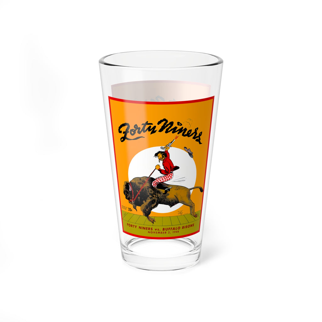 1946 San Francisco vs Buffalo Football Mixing Glass, 16oz