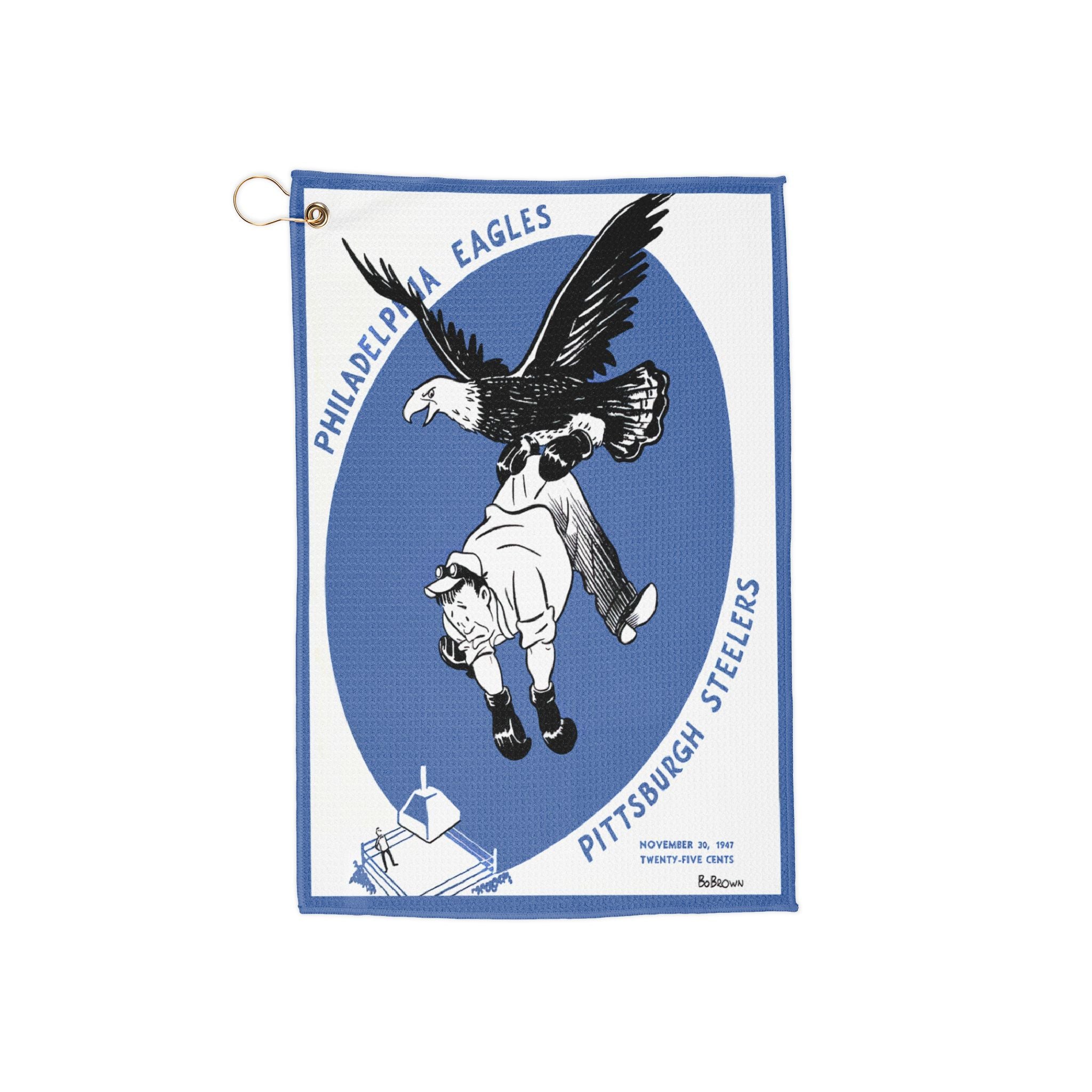 1947 Football Eagles vs Steelers Golf Towel