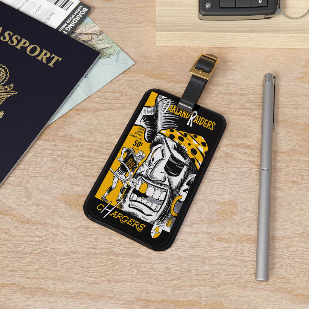 Vintage 1962 Oakland vs San Diego Football Luggage Tag