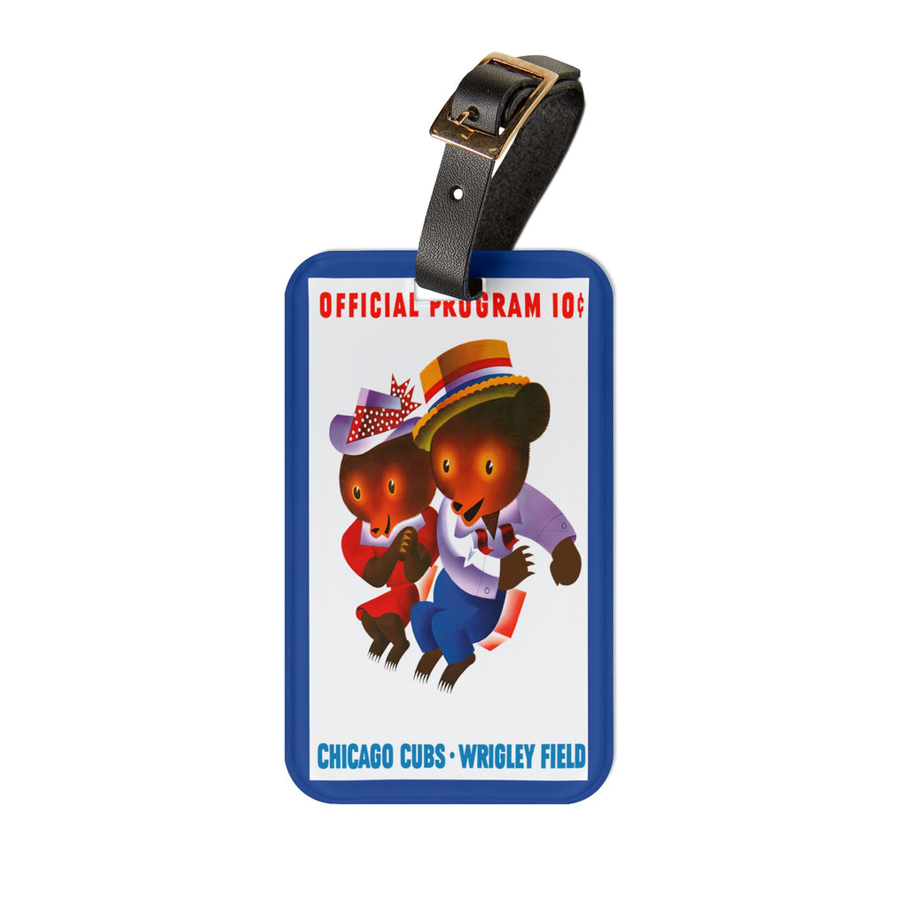 1961 Vintage Chicago Cubs Wrigley Field Luggage Tag