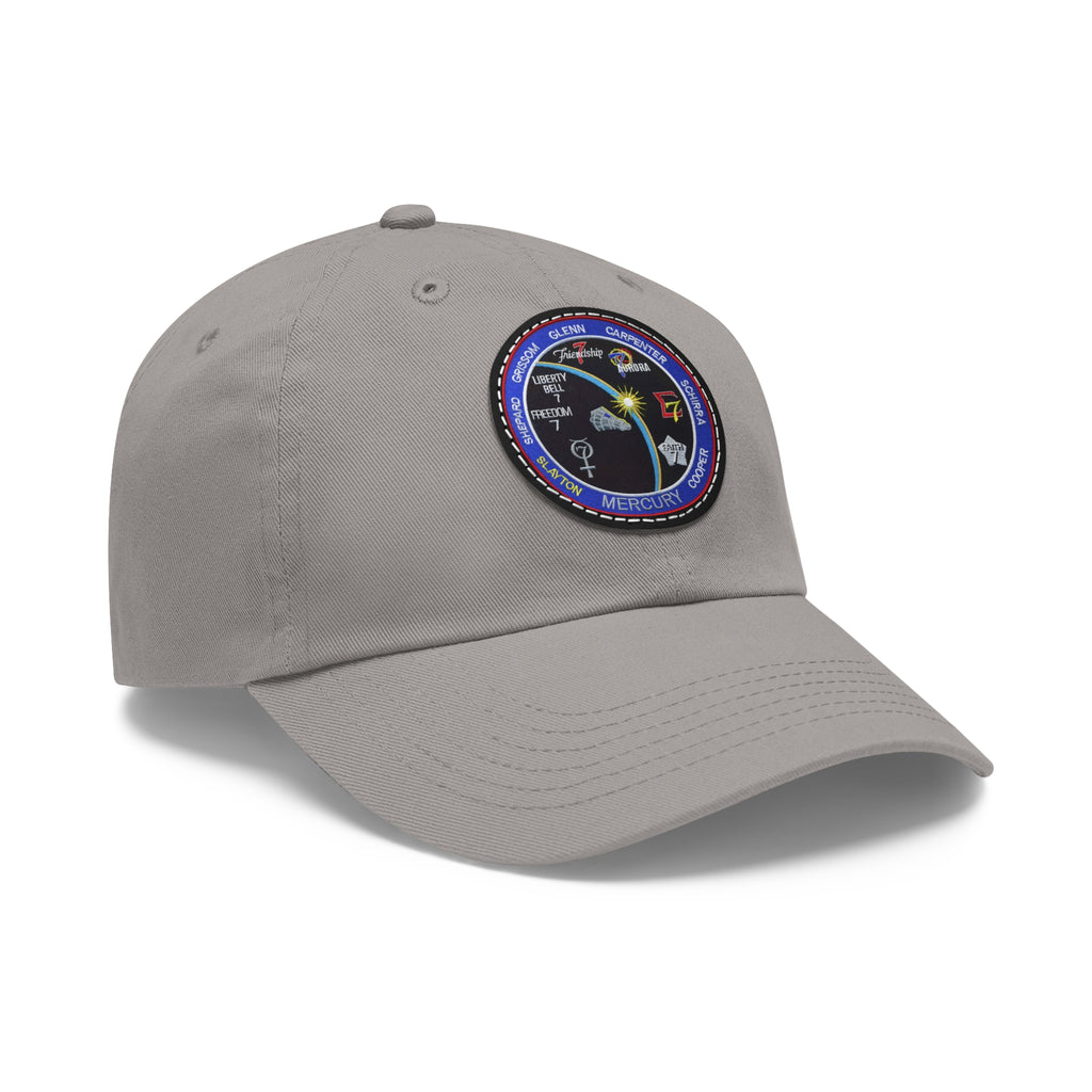 NASA Mercury Program - Flight Patch - Dad Hat with Leather Patch (Round)