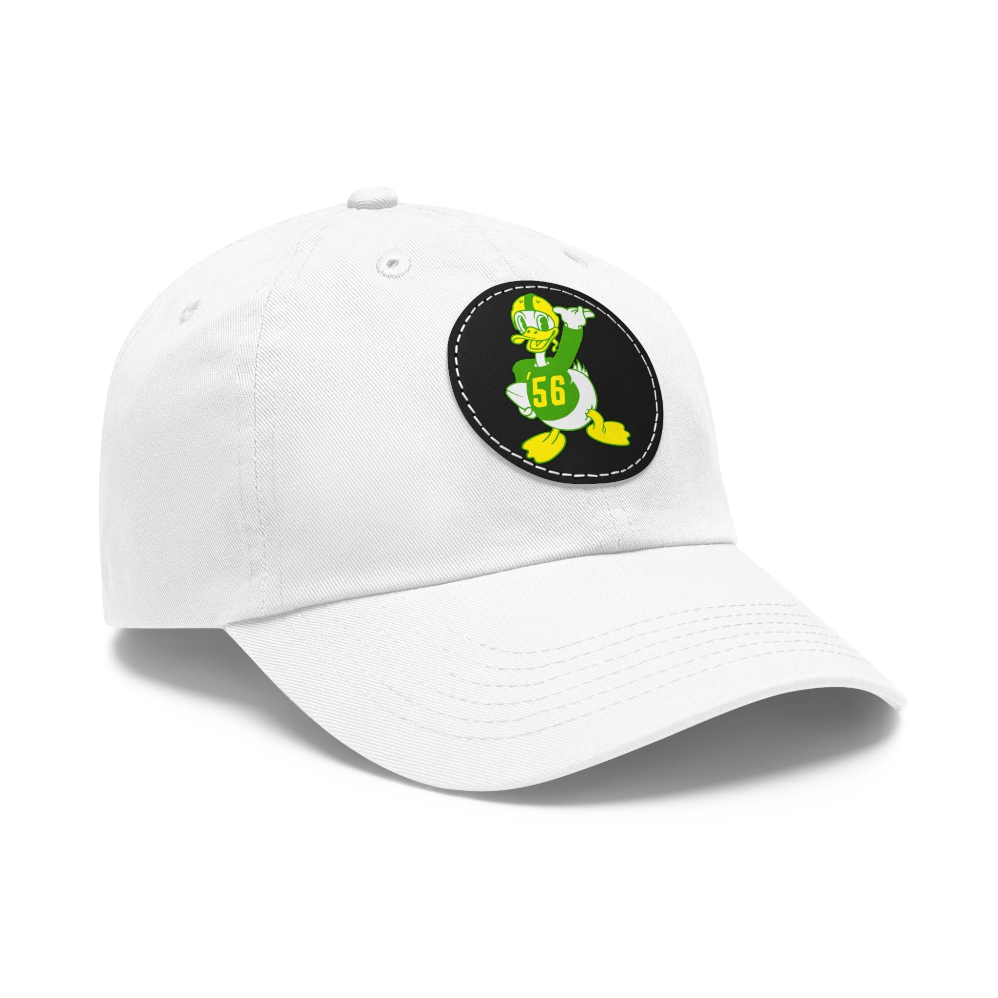 1956 Vintage Oregon Football - Dad Hat with Leather Patch (Round)