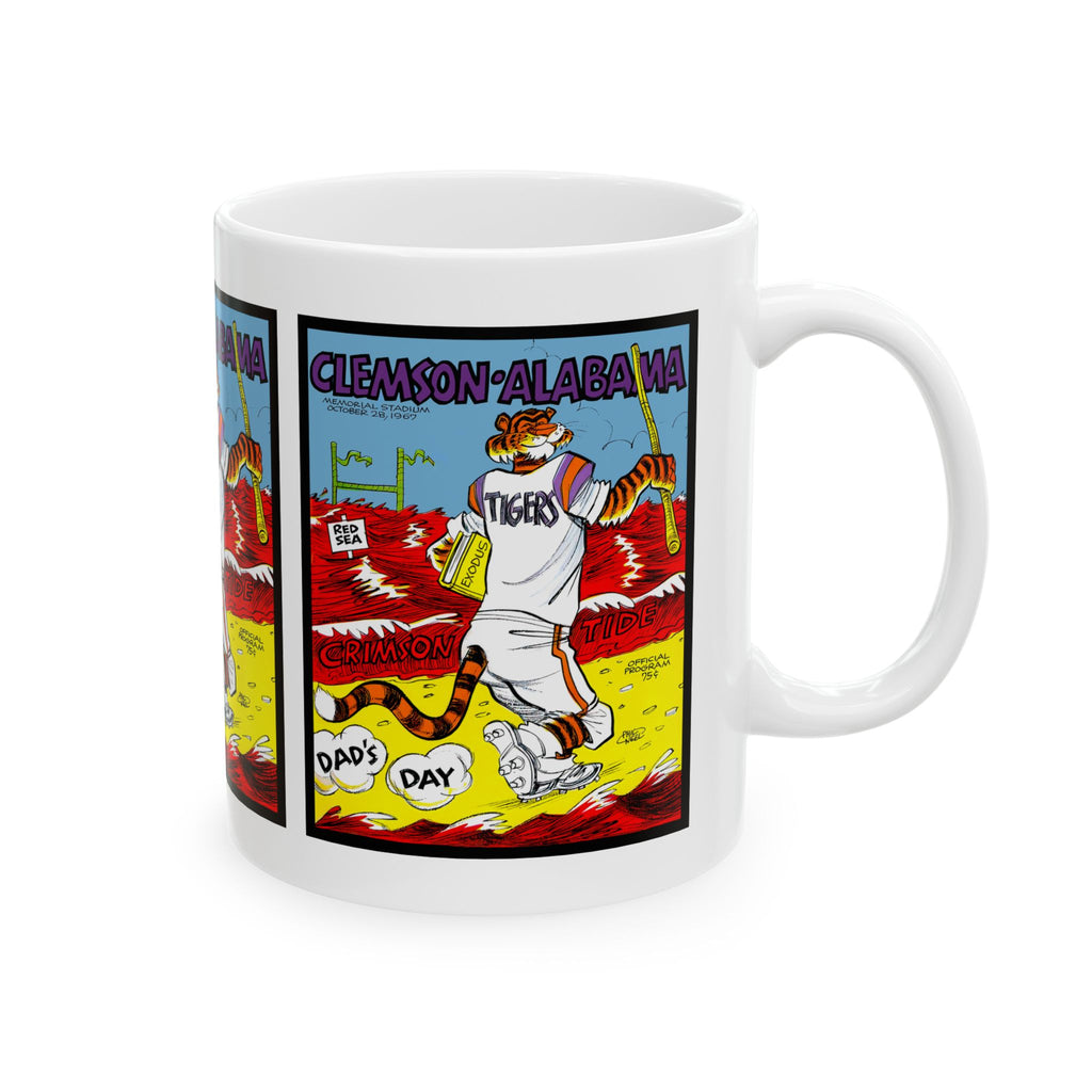 1967 Vintage Clemson Tigers - Alabama Crimson Tide Football Program Cover - Ceramic Mug, 11oz