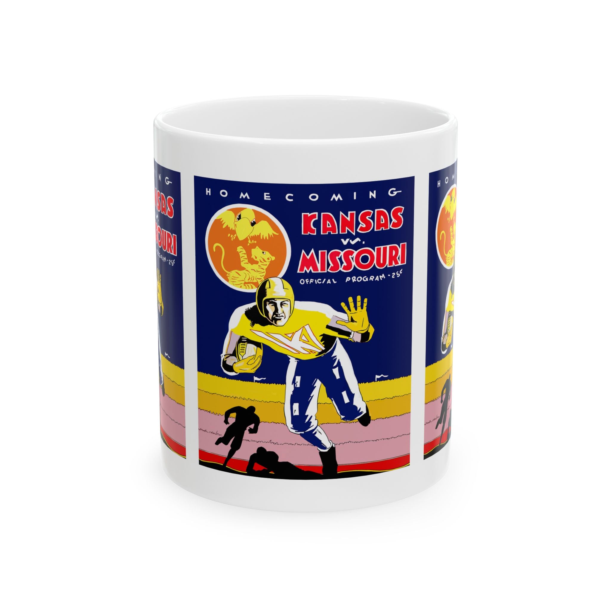 1931 Vintage Kansas - Missouri Football Program Cover - Ceramic Mug, 11oz