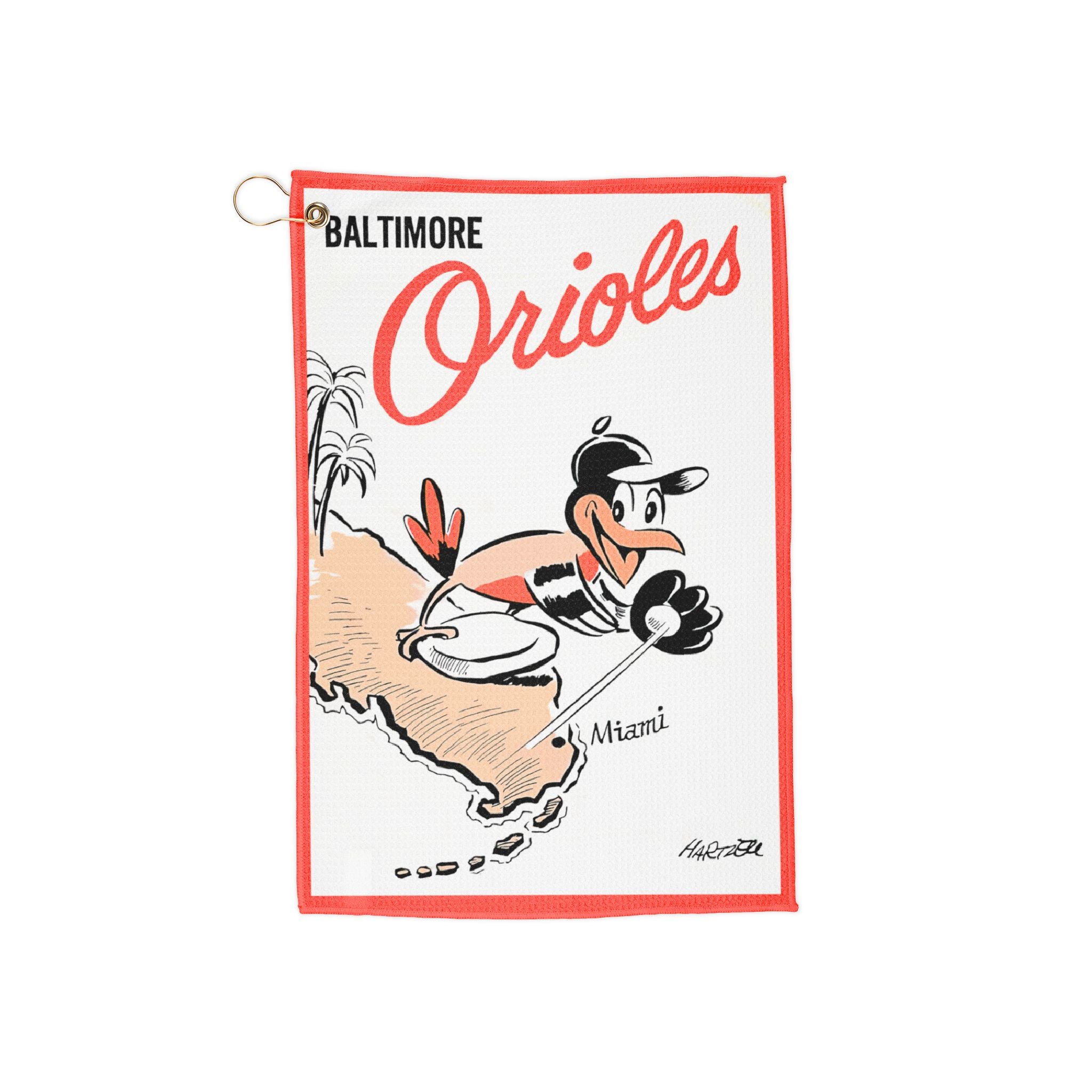 1959 Baseball Spring Training Baltimore Golf Towel | Vintage Baseball