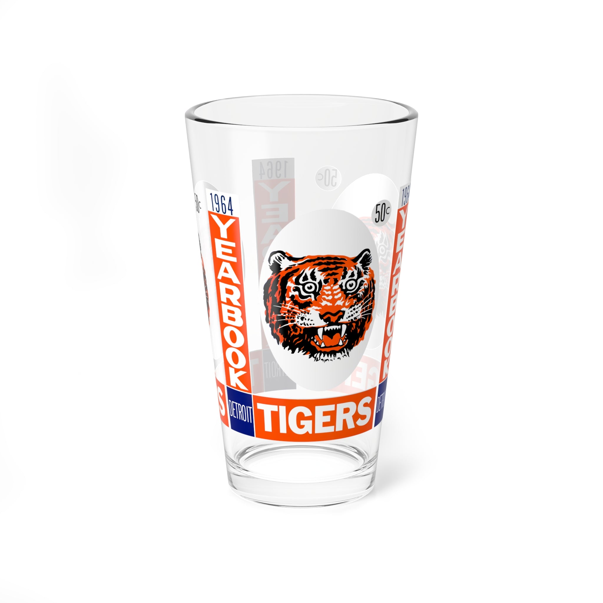 1964 Vintage Detroit Tigers Baseball Yearbook Cover -  Pint Glass, 16oz
