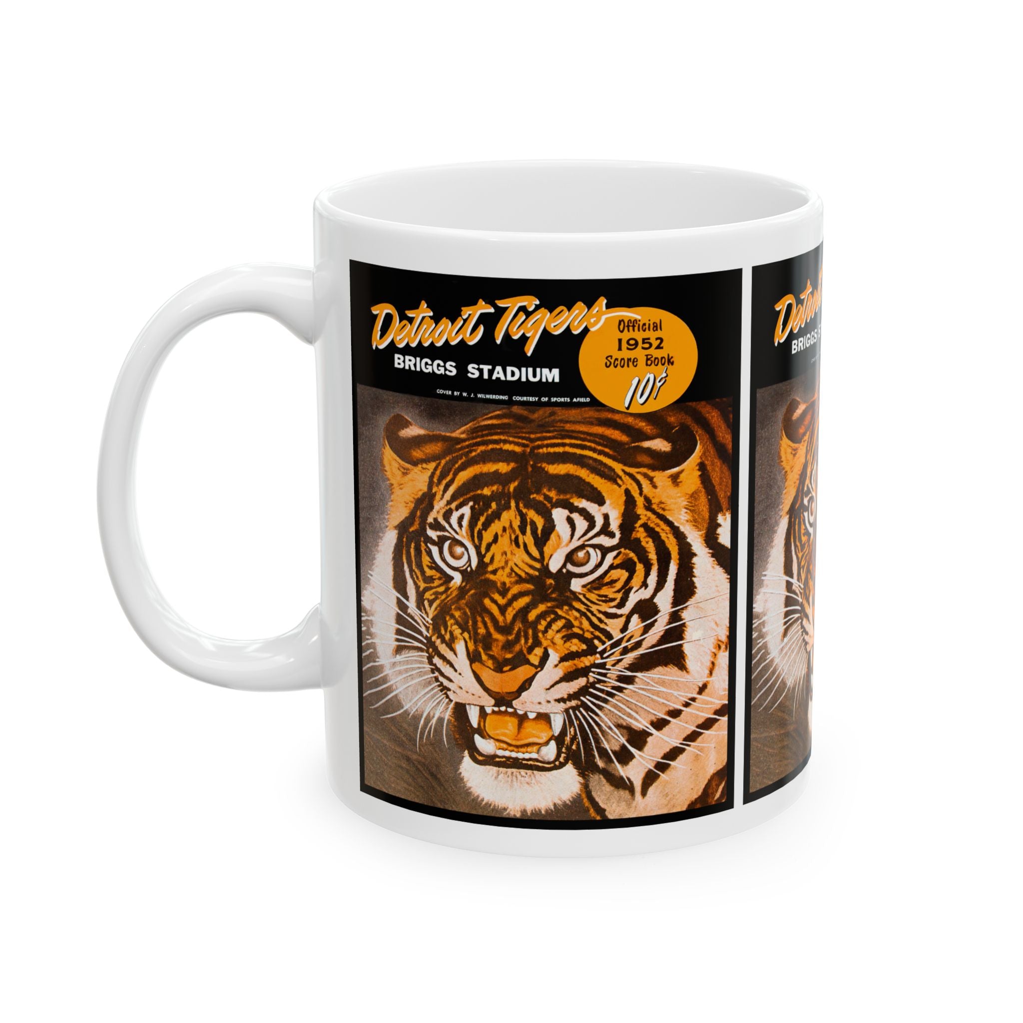 Vintage Detroit Tigers Ceramic Mug, Sports Fan Gift, Baseball Team Memorabilia, 11oz 15oz Cup, 1952 Retro Design