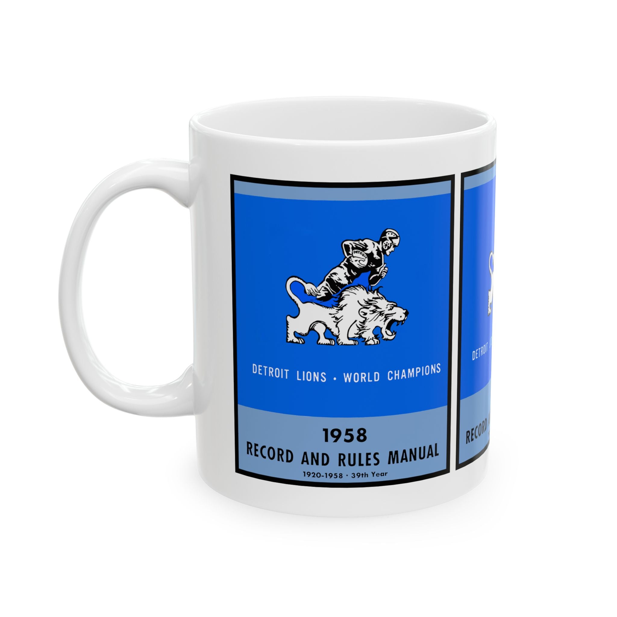 Ceramic Mug, 1958 Detroit Lions Football Champions, Gift for Sports Fan, Coffee Cup, Drinkware, Football Memorabilia, 11oz Mug, 15oz Mug