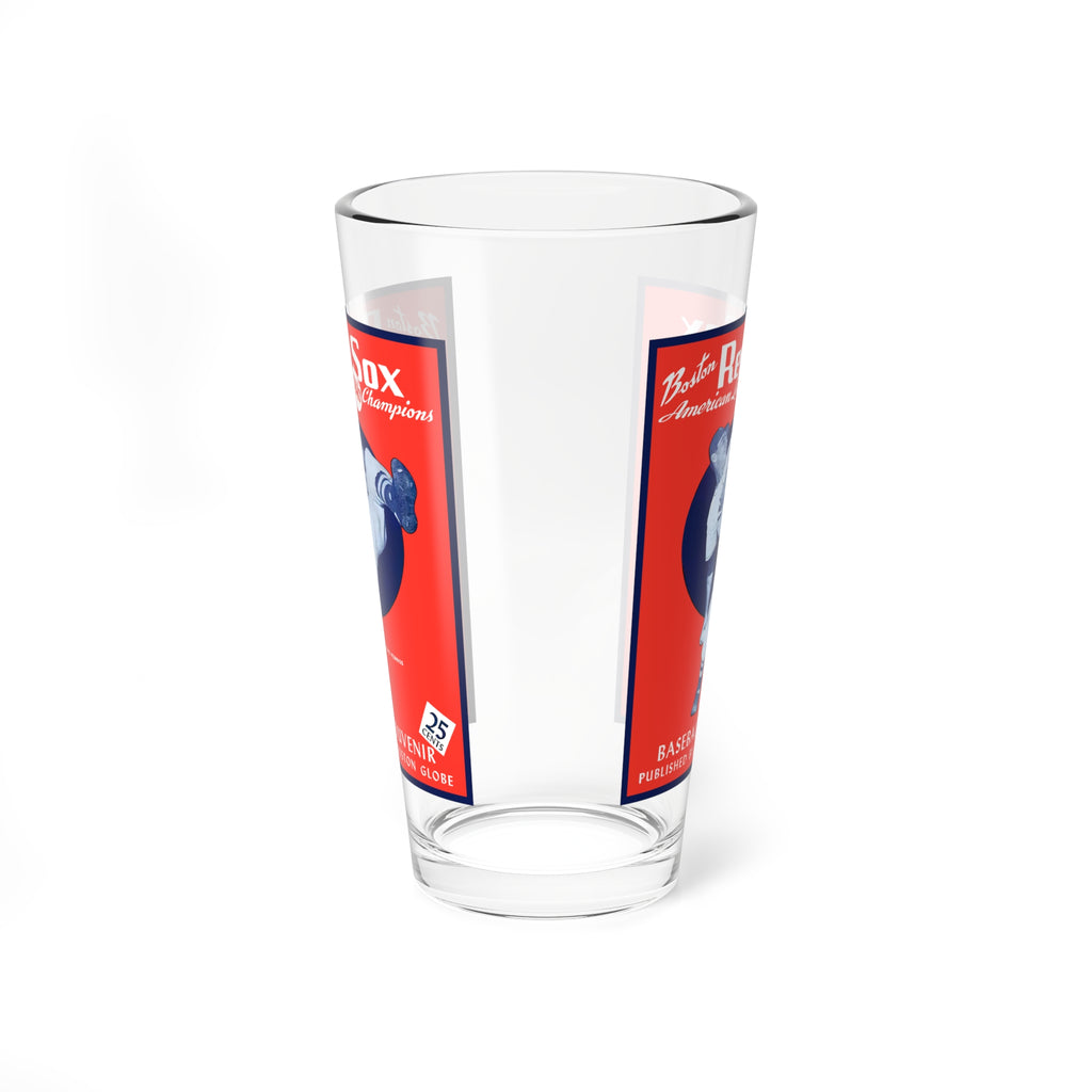 1946 Boston Red Sox Vintage Program Cover  16oz Mixing Glass — Baseball Souvenir Pint