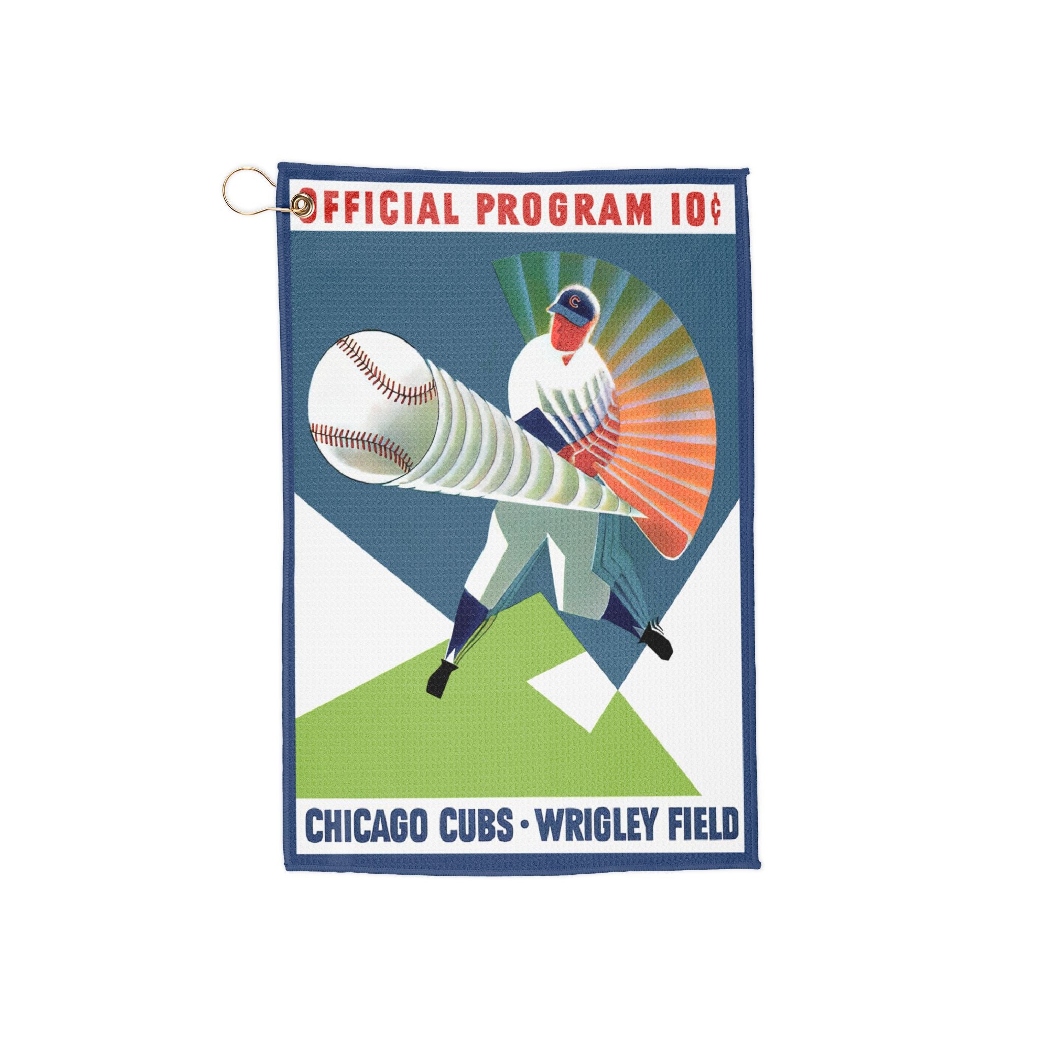 1960 Chicago Cubs Wrigley Field Vintage Program Golf Towel