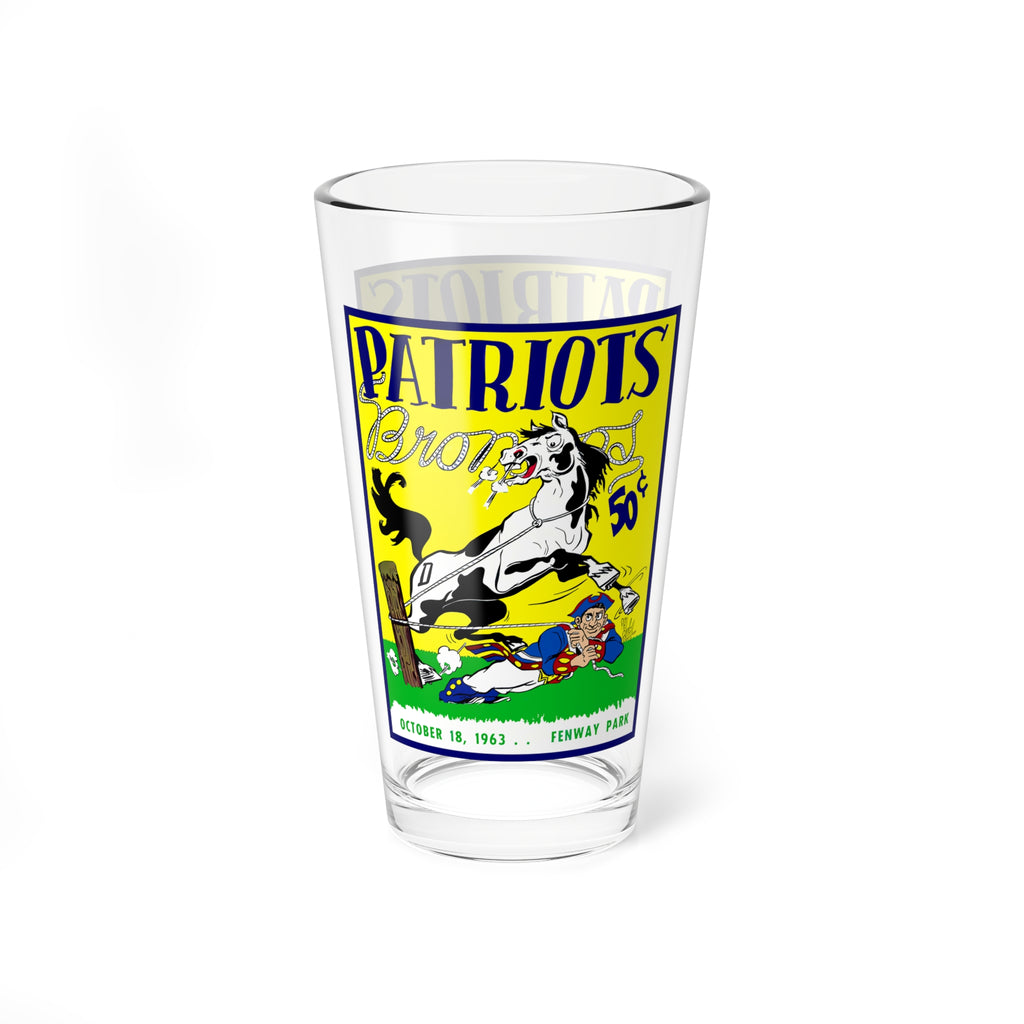 1963 Football Boston Patriots - Denver Broncos Vintage 16oz Mixing Glass