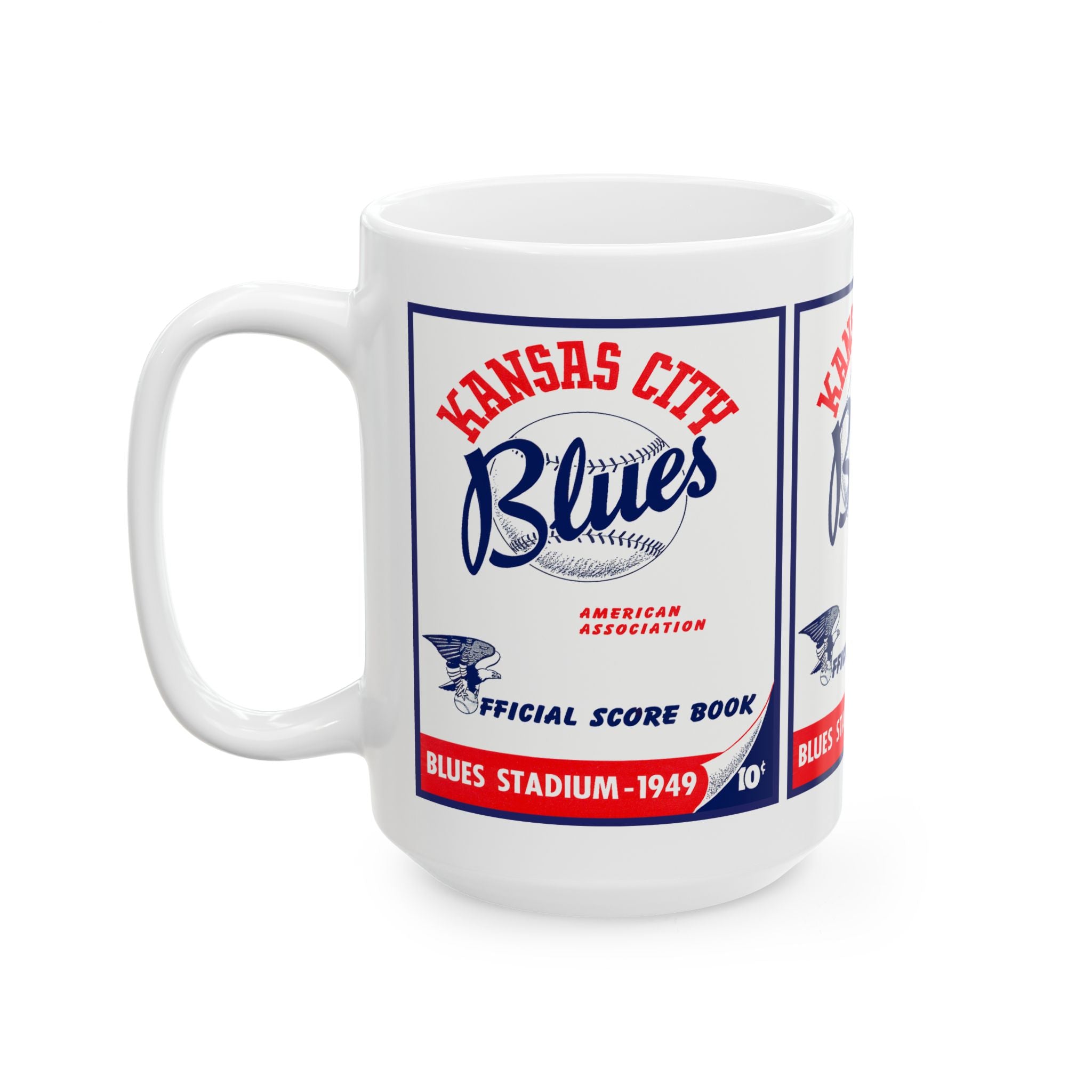 1949 Baseball Kansas City Blues Mug | Vintage Baseball Ceramic Coffee Cup 11 oz and 15 oz