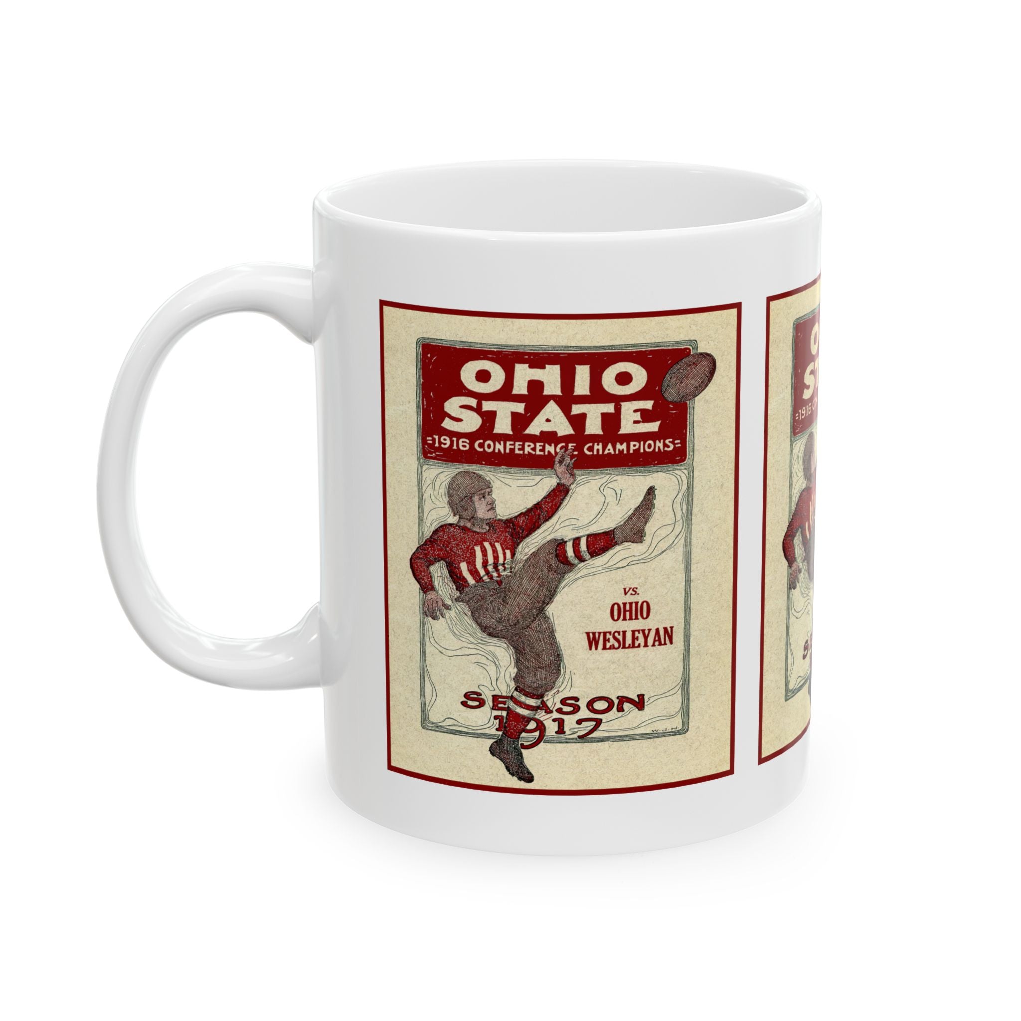 1917 Vintage Ohio State Football Program Cover - Ceramic Mug, 11oz