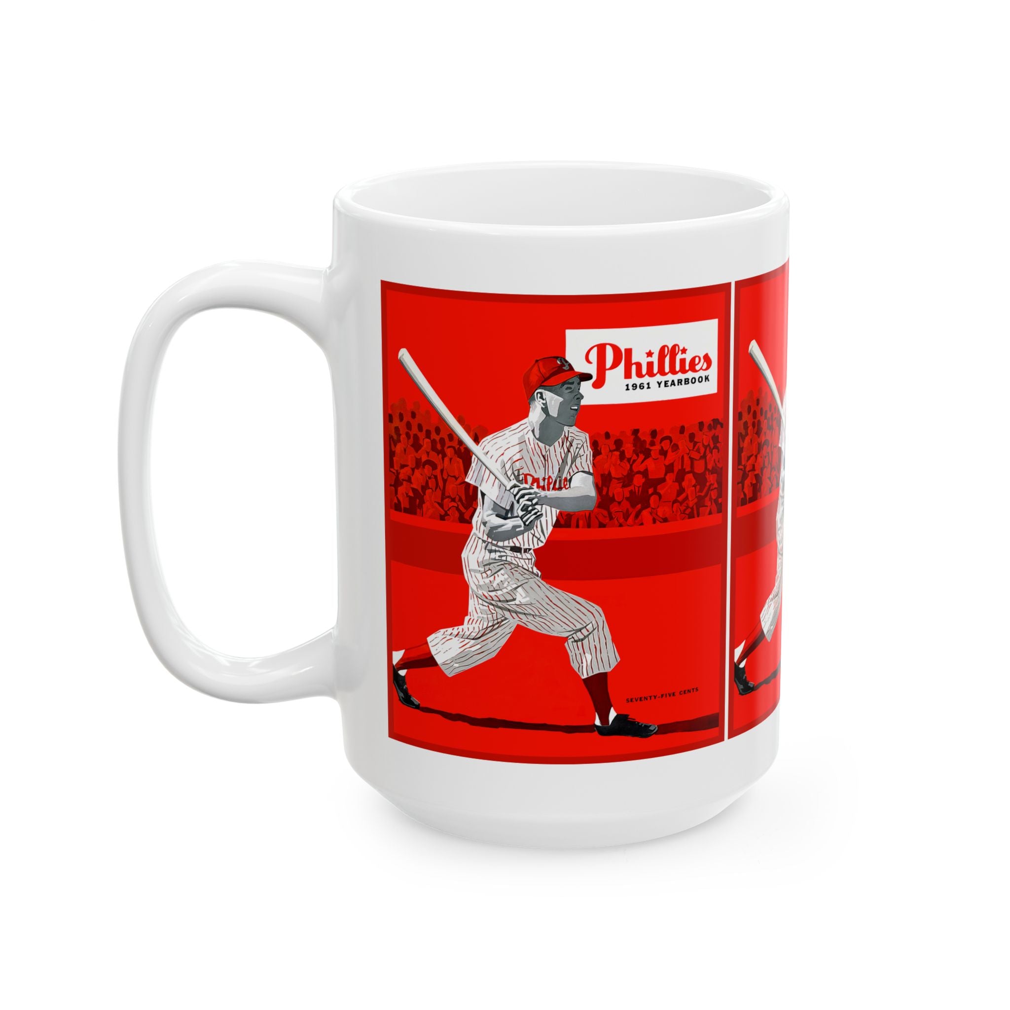 1961 Vintage Philadelphia Phillies Baseball Yearbook Cover - Ceramic Mug, 11oz, 15oz