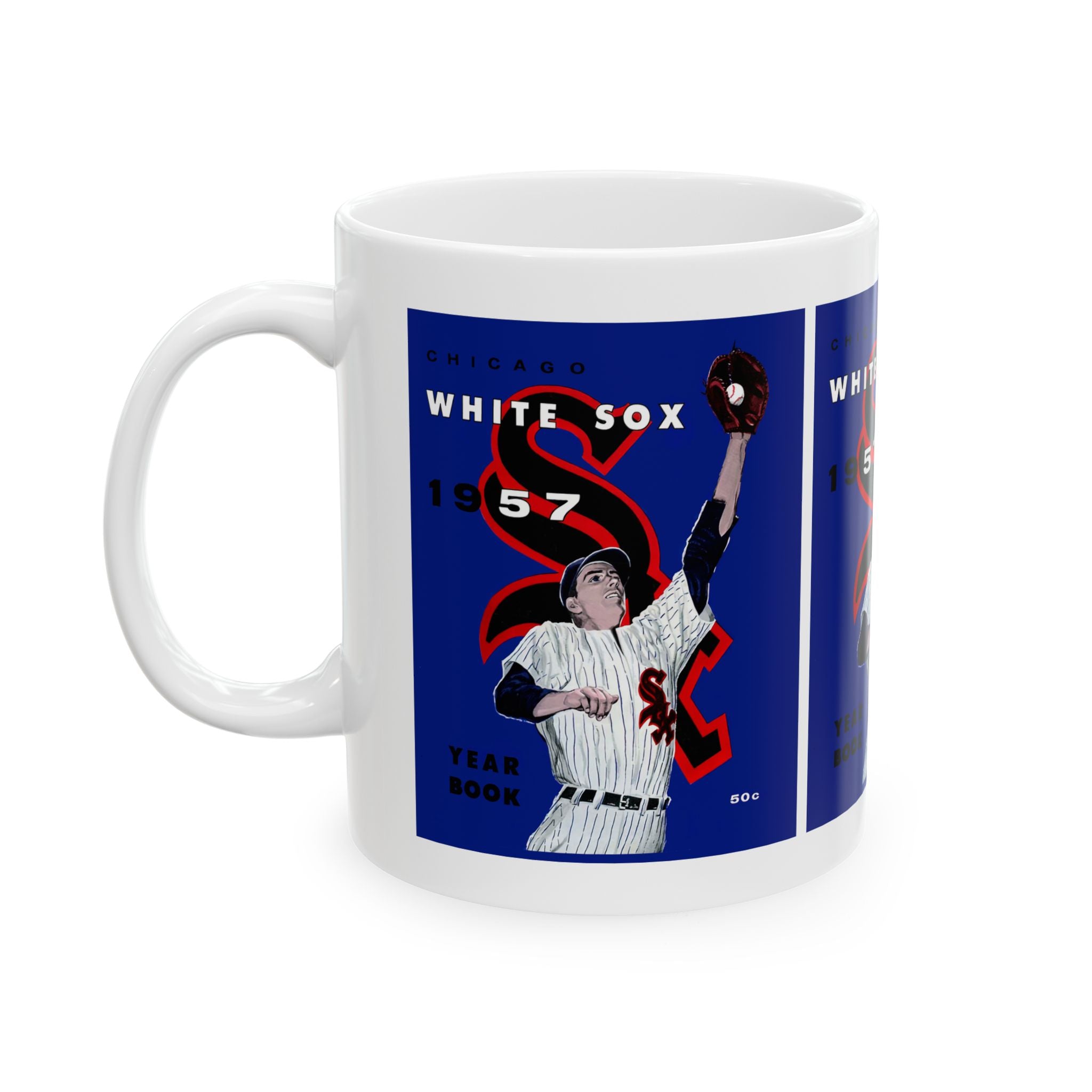 1957 Chicago White Sox Vintage Yearbook Cover Ceramic Mug (11oz, 15oz)
