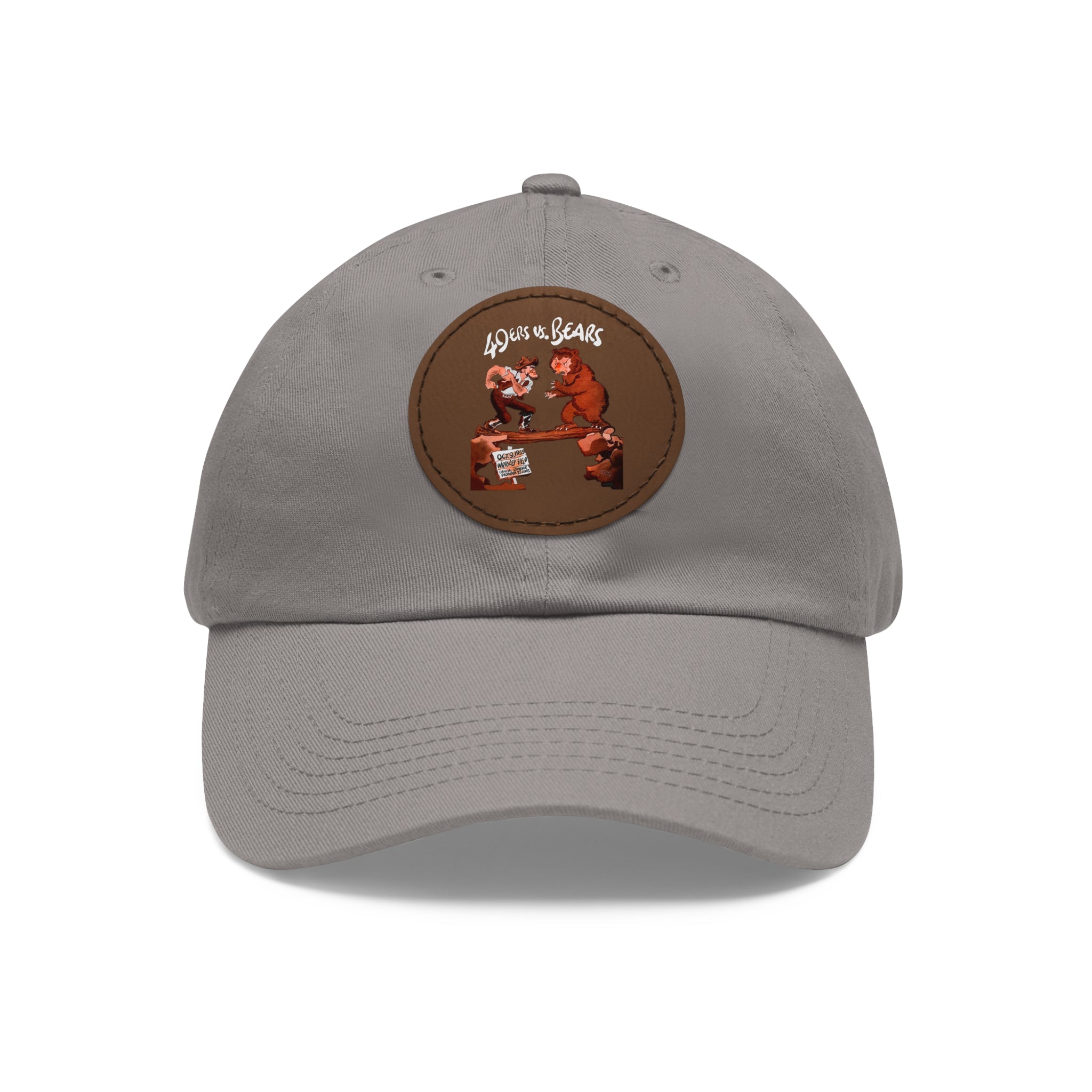 1955 Vintage Chicago Bears - San Francisco 49ers Football Program Cover - Dad Hat with Leather Patch (Round)