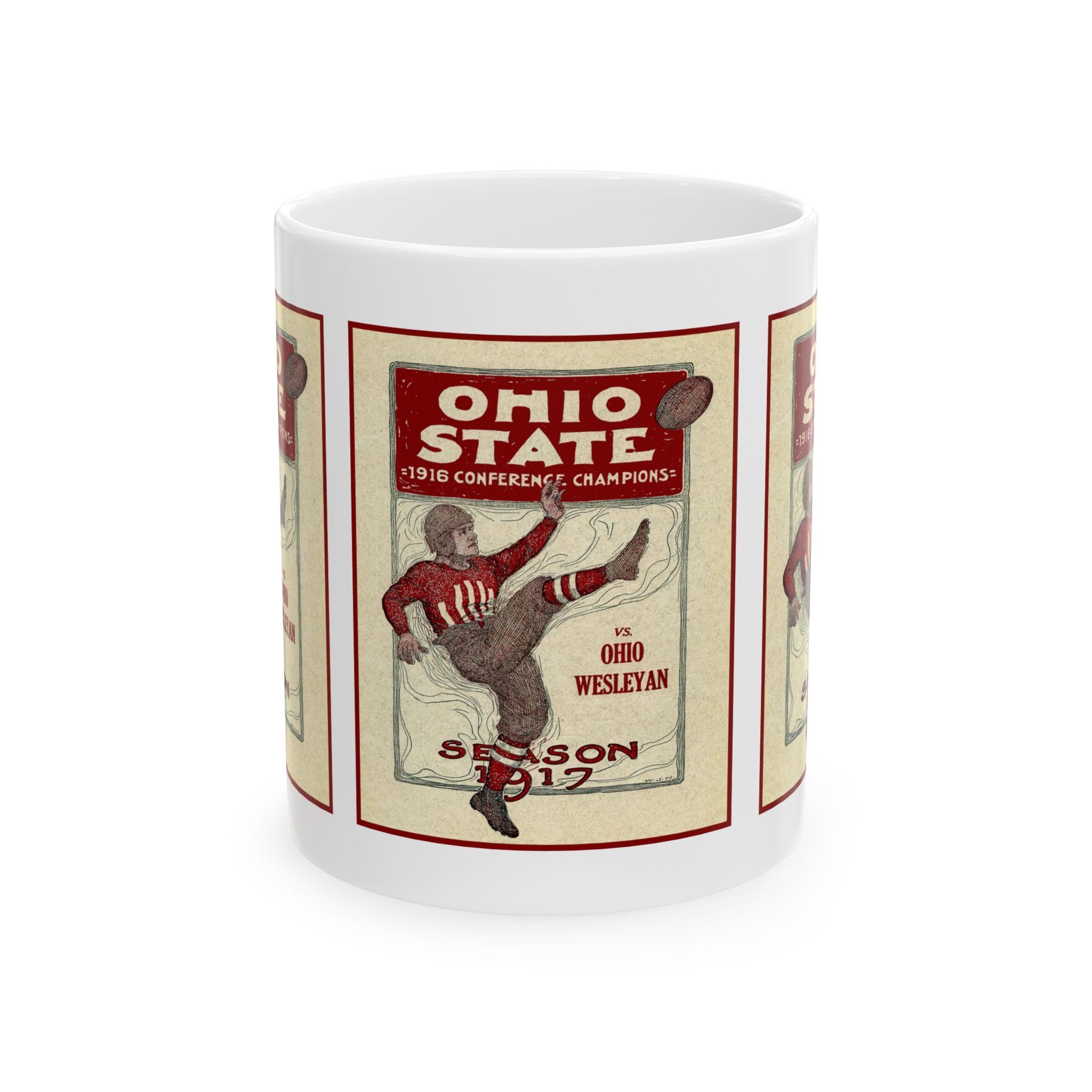 1917 Vintage Ohio State Football Program Cover - Ceramic Mug, 11oz