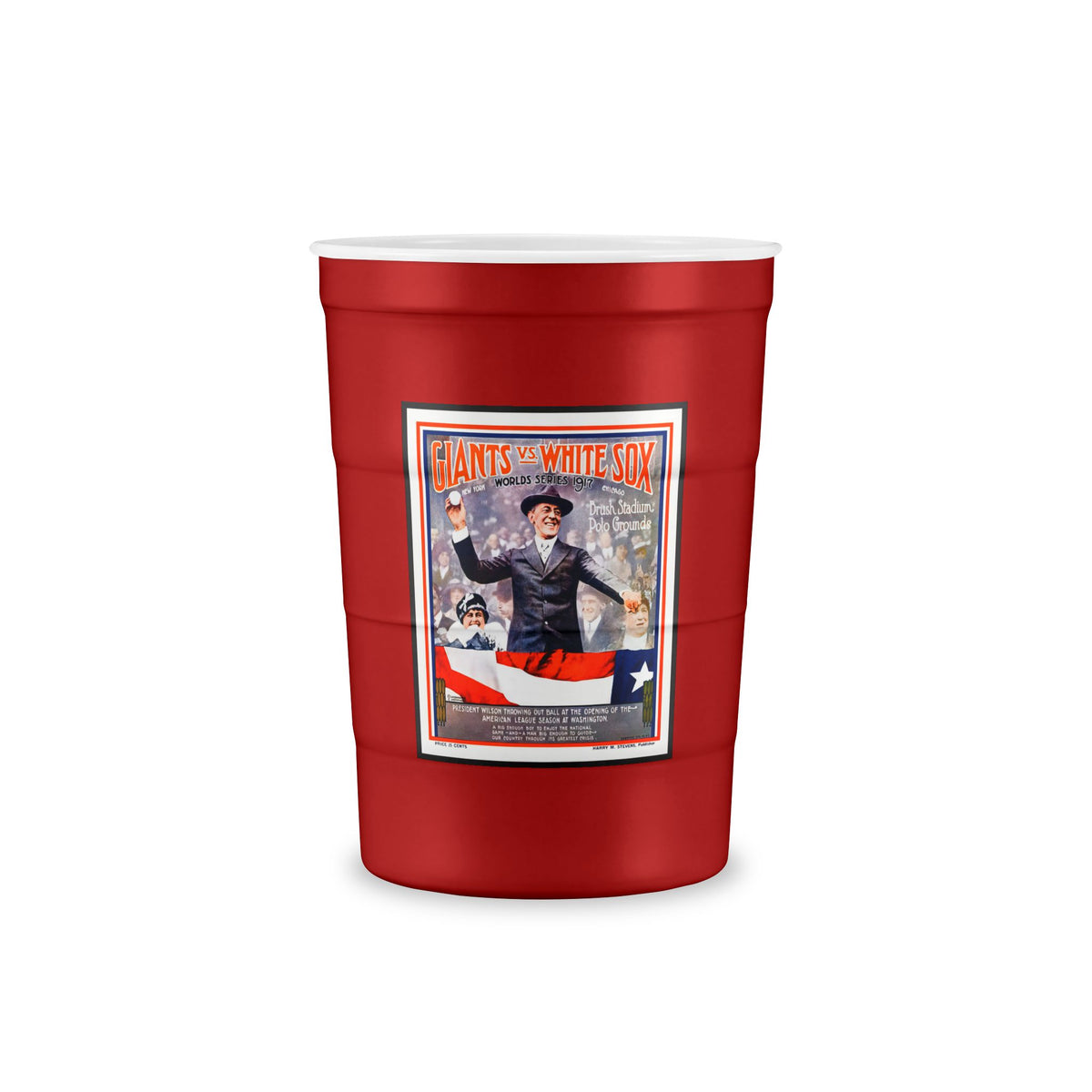 1917 Baseball World Series Giants-White Sox Reusable Steel Party Cup — Eco-Friendly Stainless Drink Tumbler