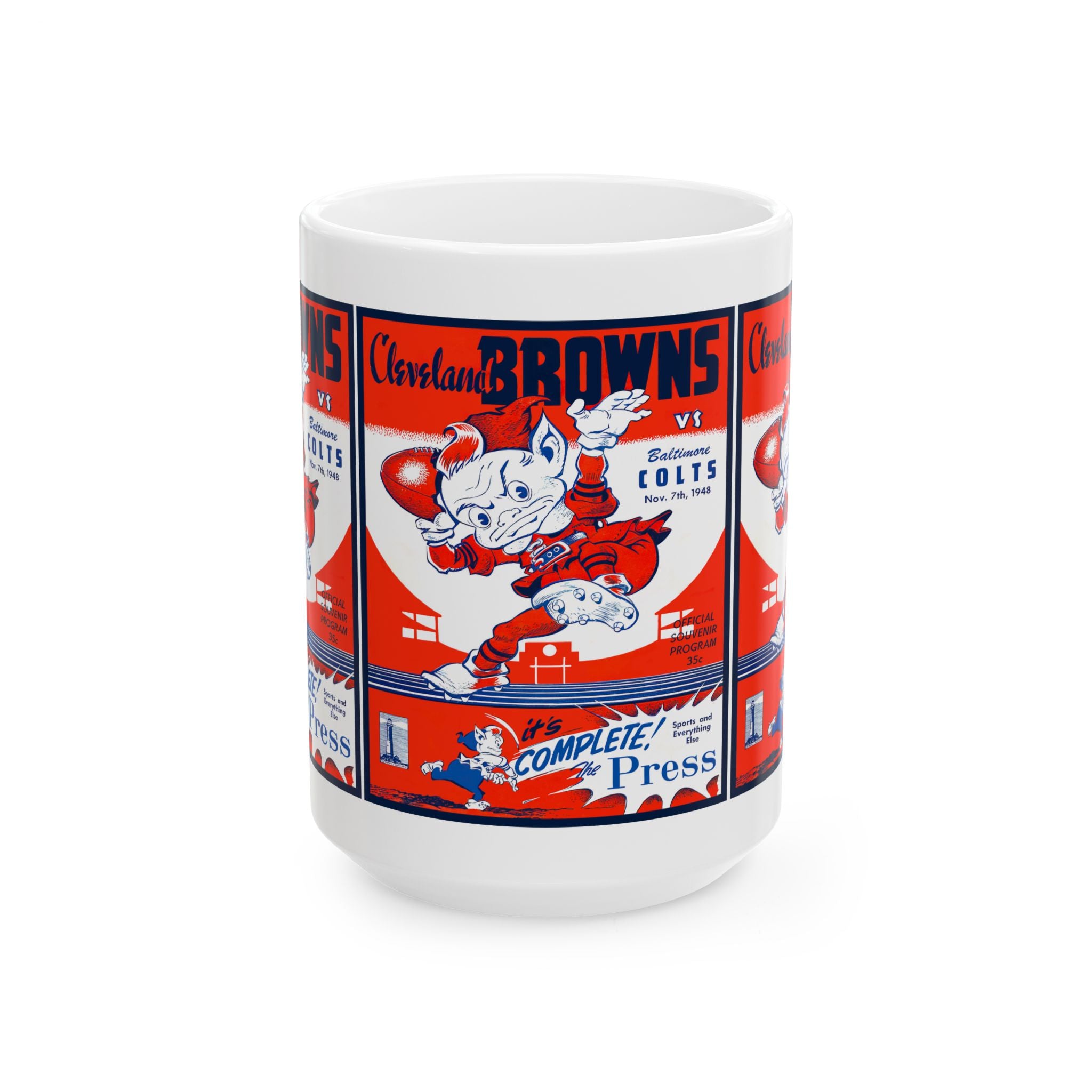 Ceramic Mug, 1948 Browns Football, Vintage Sports Lover Gift, Retro Football Fan Cup, Football Memorabilia, Sports Fan Drinkware, Coffee Mug