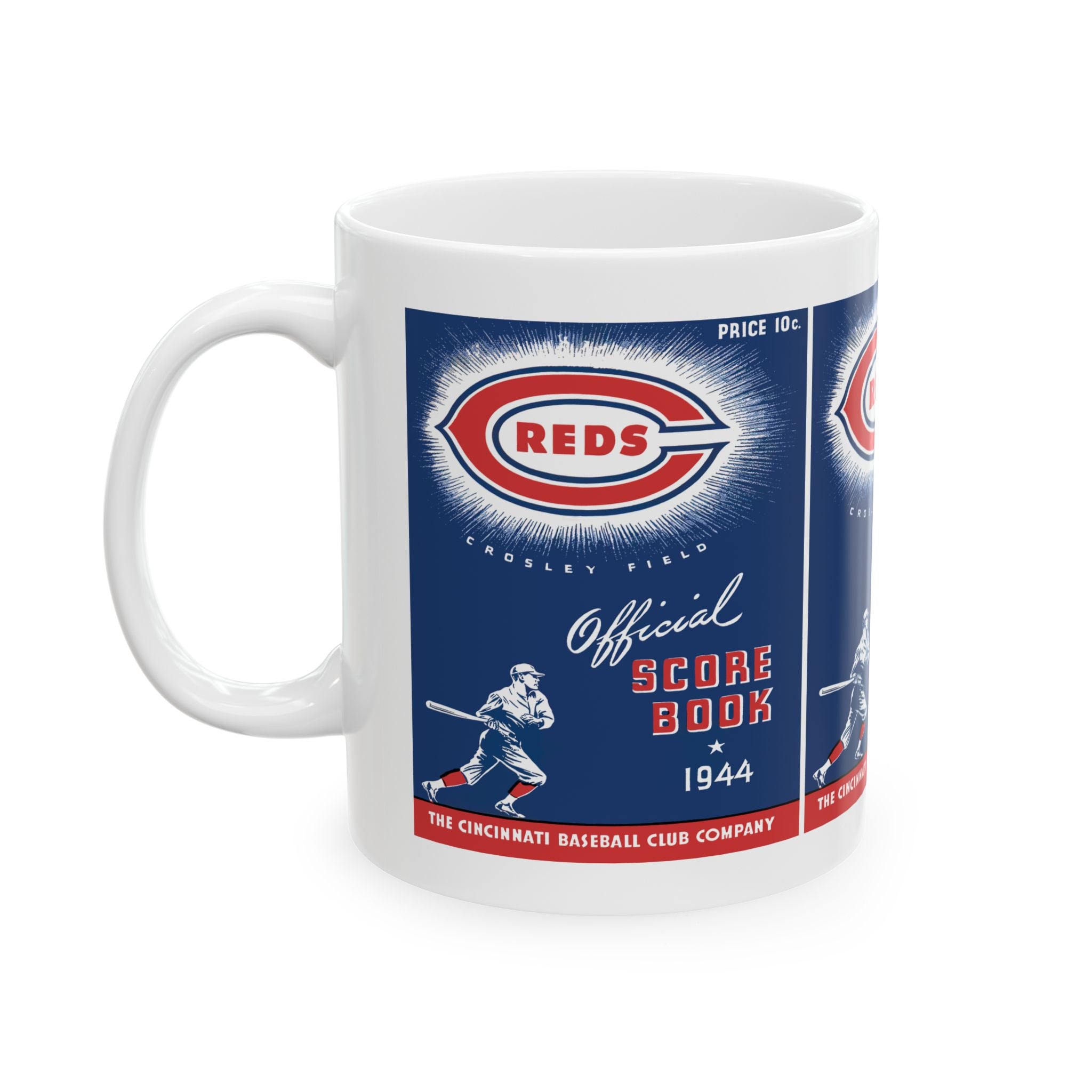 Ceramic Mug, 1944 Cincinnati Reds Baseball, Baseball Fan Gift, Vintage Sports Mug, Gift for Sports Enthusiasts, Baseball Collectible,