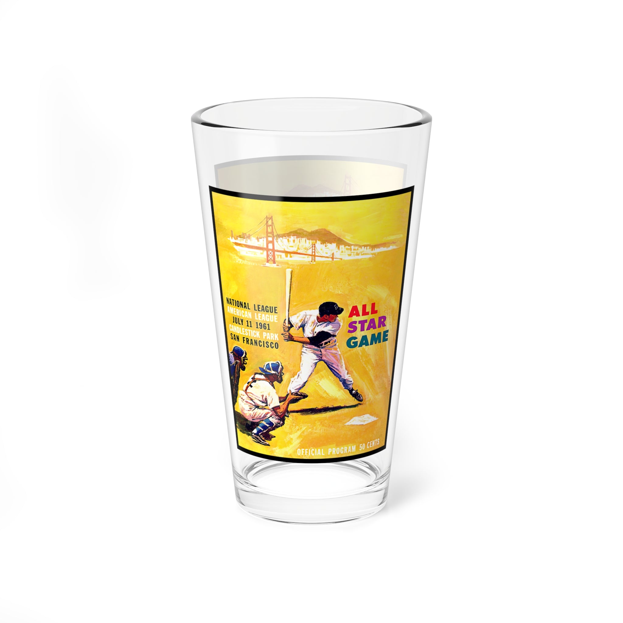 1961 Baseball All-Star Game San Francisco Mixing Glass — 16oz