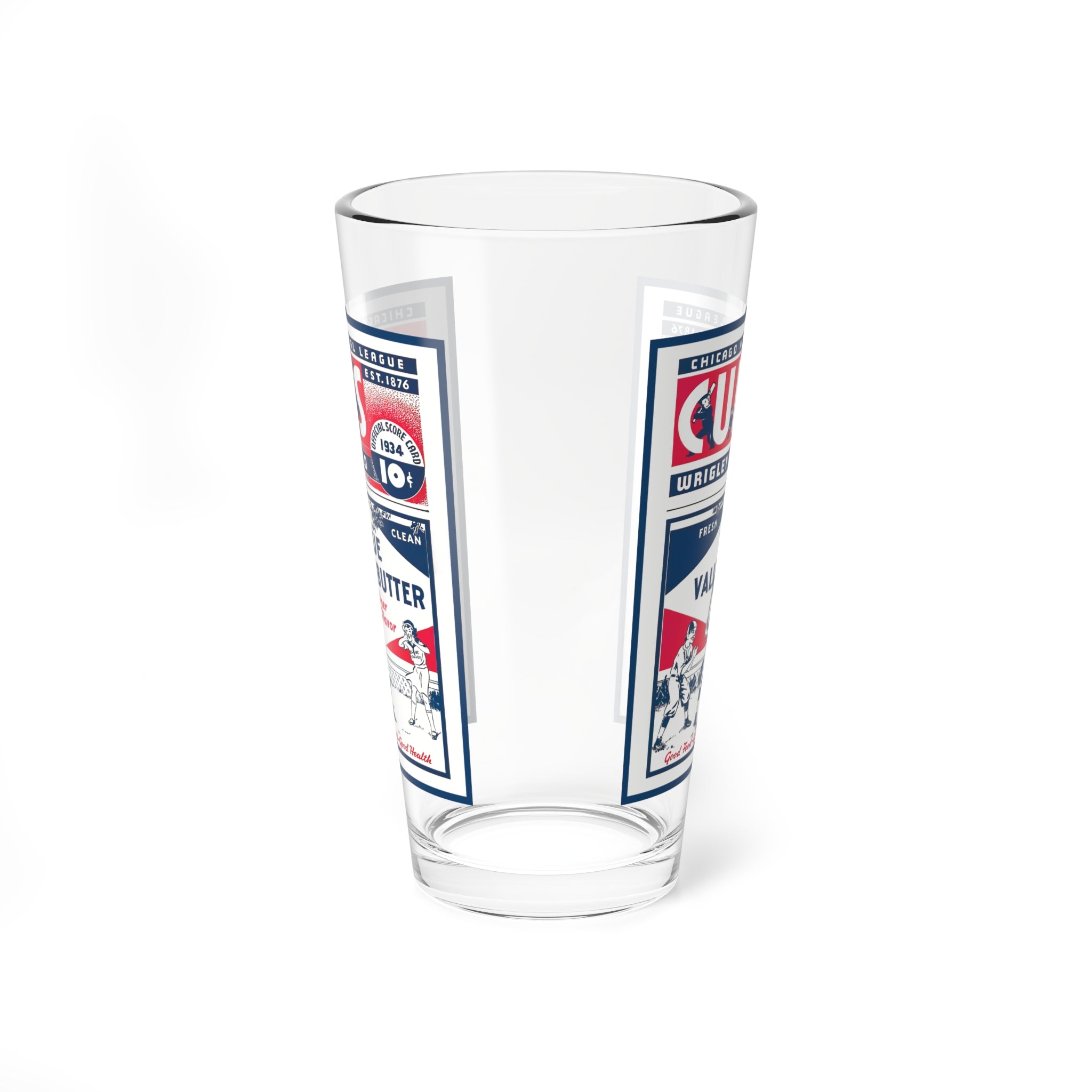 Vintage Baseball Chicago Cubs Mixing Glass, 16oz - Great for Cubs Fans, Baseball Enthusiasts, Sports Bar Decor - Gift for Father's Day,