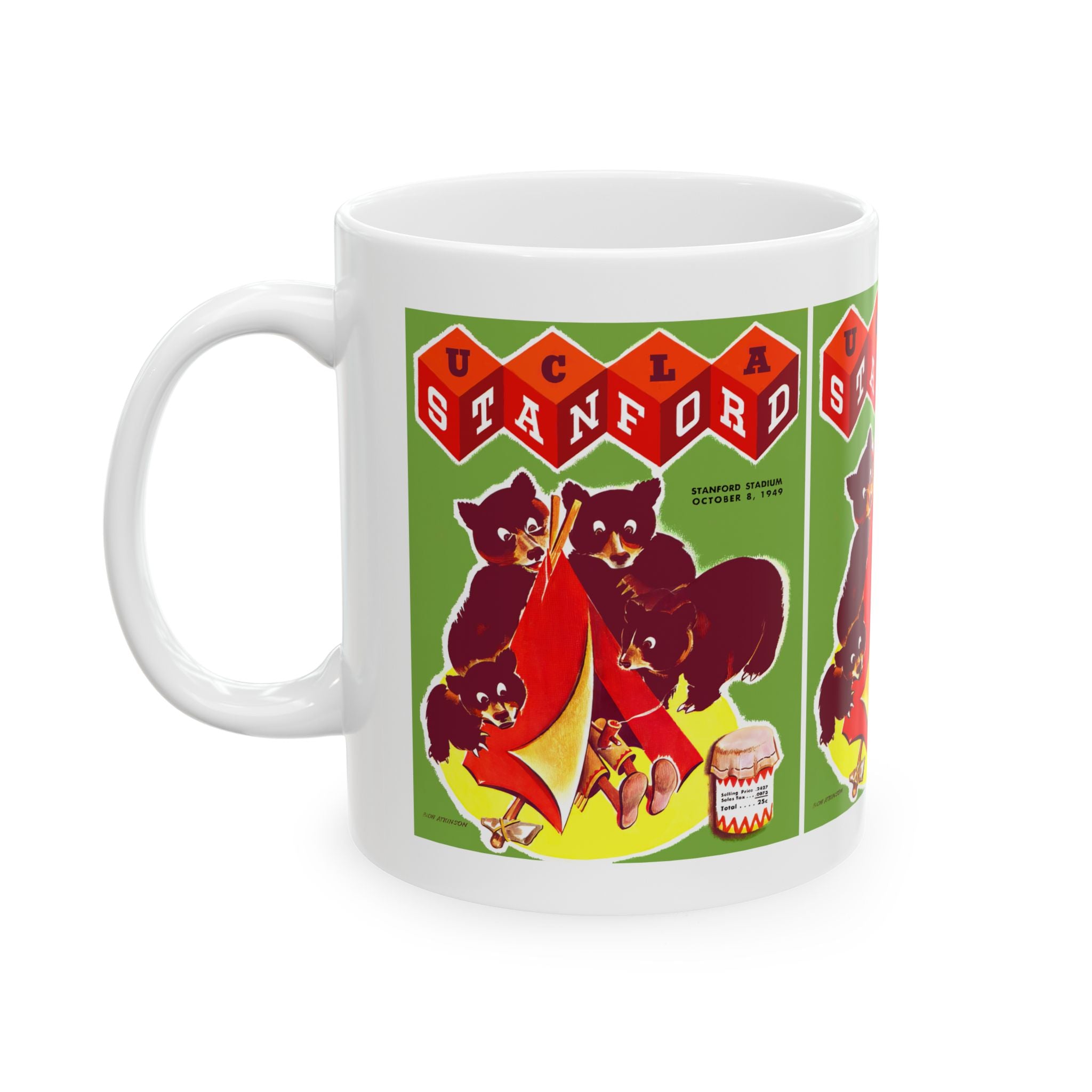 1949 Vintage UCLA Bruins - Stanford Football Program Cover- Ceramic Mug, 11oz