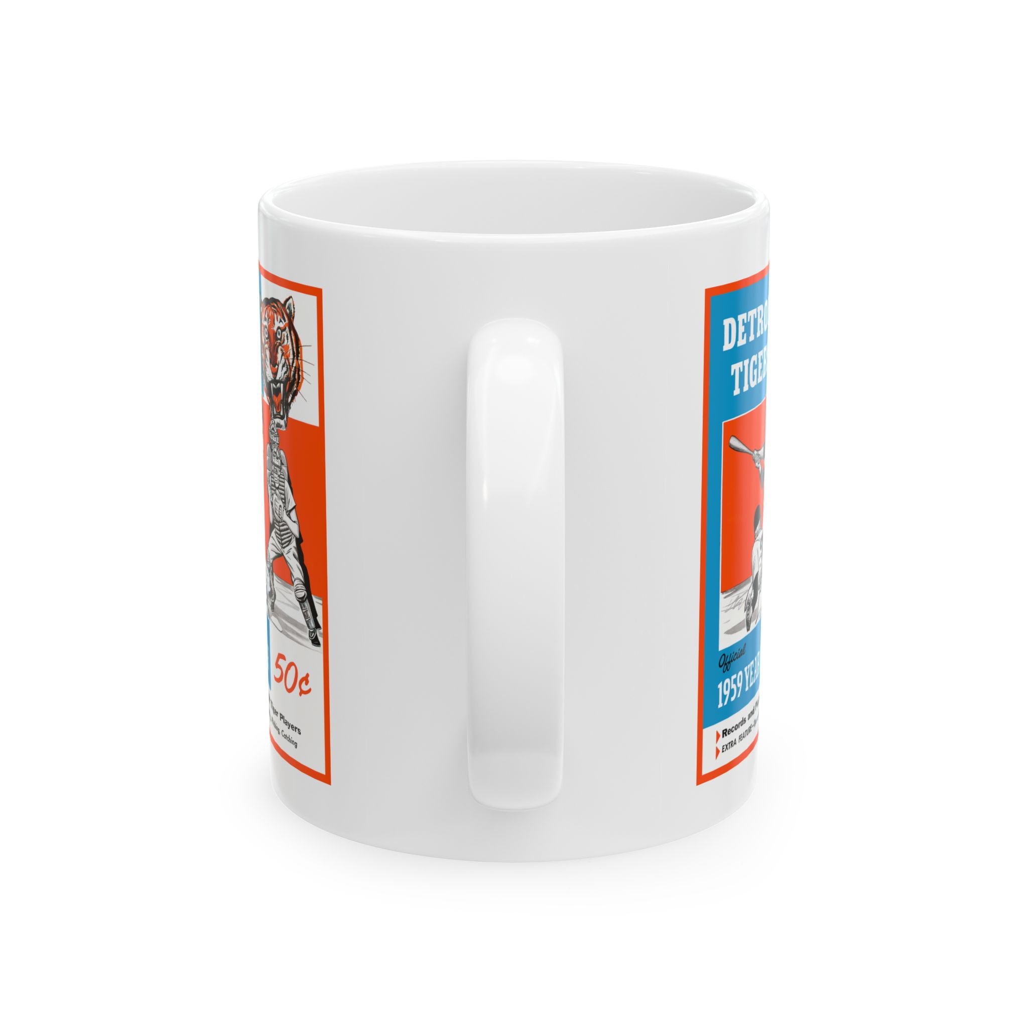 Ceramic Mug, 1959 Baseball Detroit Tigers Yearbook, Vintage Sports Fan Gift, Baseball Memorabilia, Detroit Tigers Collectible Mug, Sports